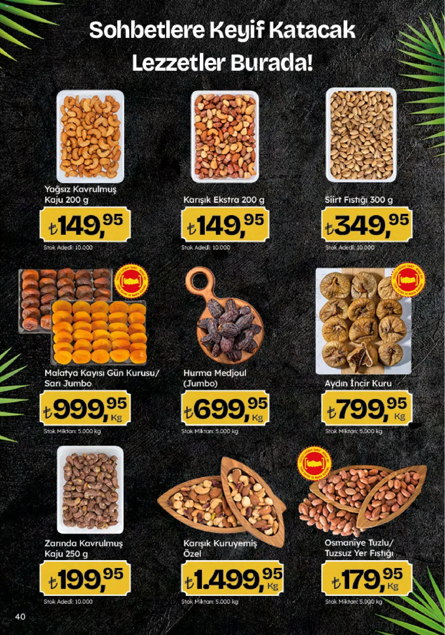 Migros Black Friday - 20.11.2025 tarihinden itibaren geçerlidir | Sayfa: 40 | Ürünler: Yer fıstığı, Kayısı, Hurma