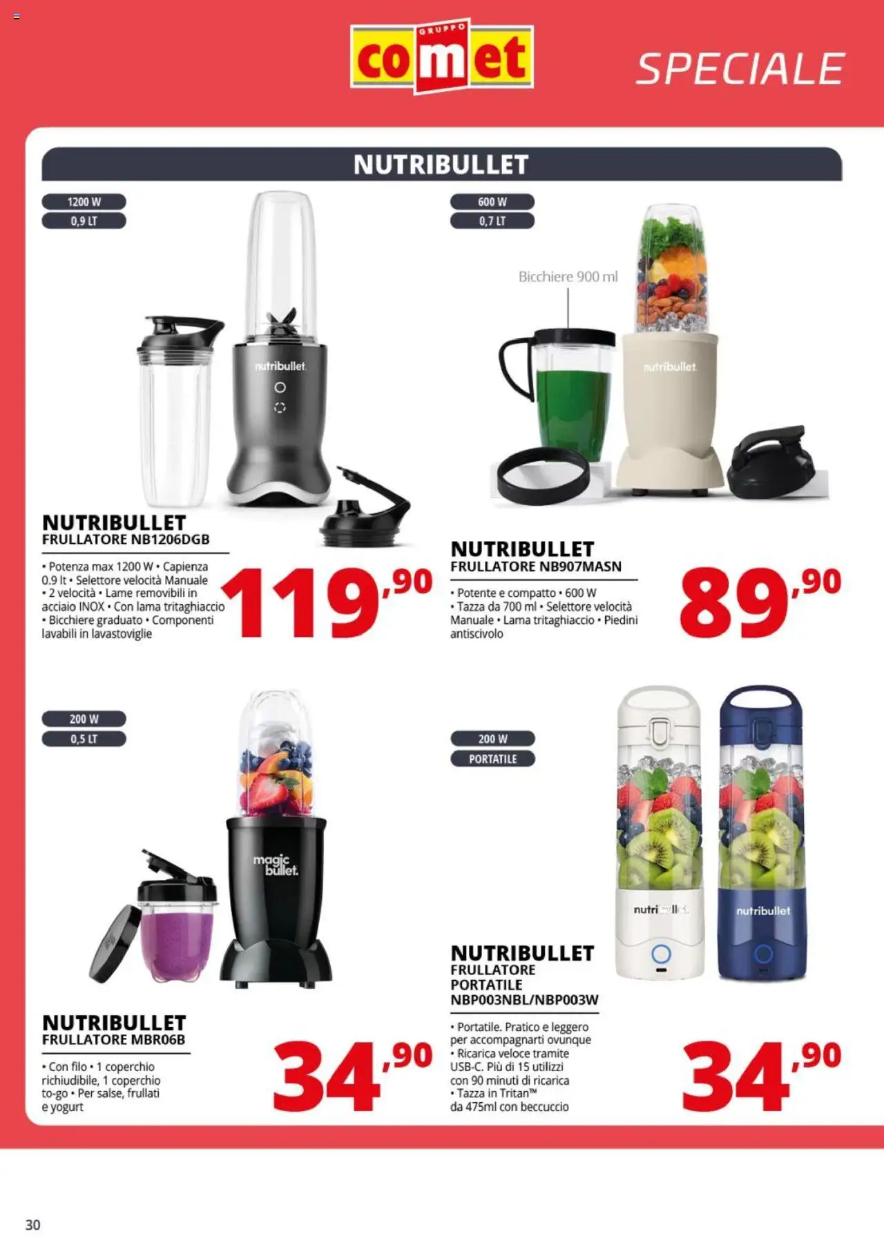 Volantino Comet del 05.08.2025 | Pagina: 30 | Prodotti: Yogurt, Frullatore, Lavastoviglie