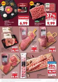 Pogląd oferty "Kaufland gazetka" - ważna od 29.10.2025 | Strona: 35 | Produkty: Karta, Tatar wołowy, Mięso mielone wołowe, Szynka