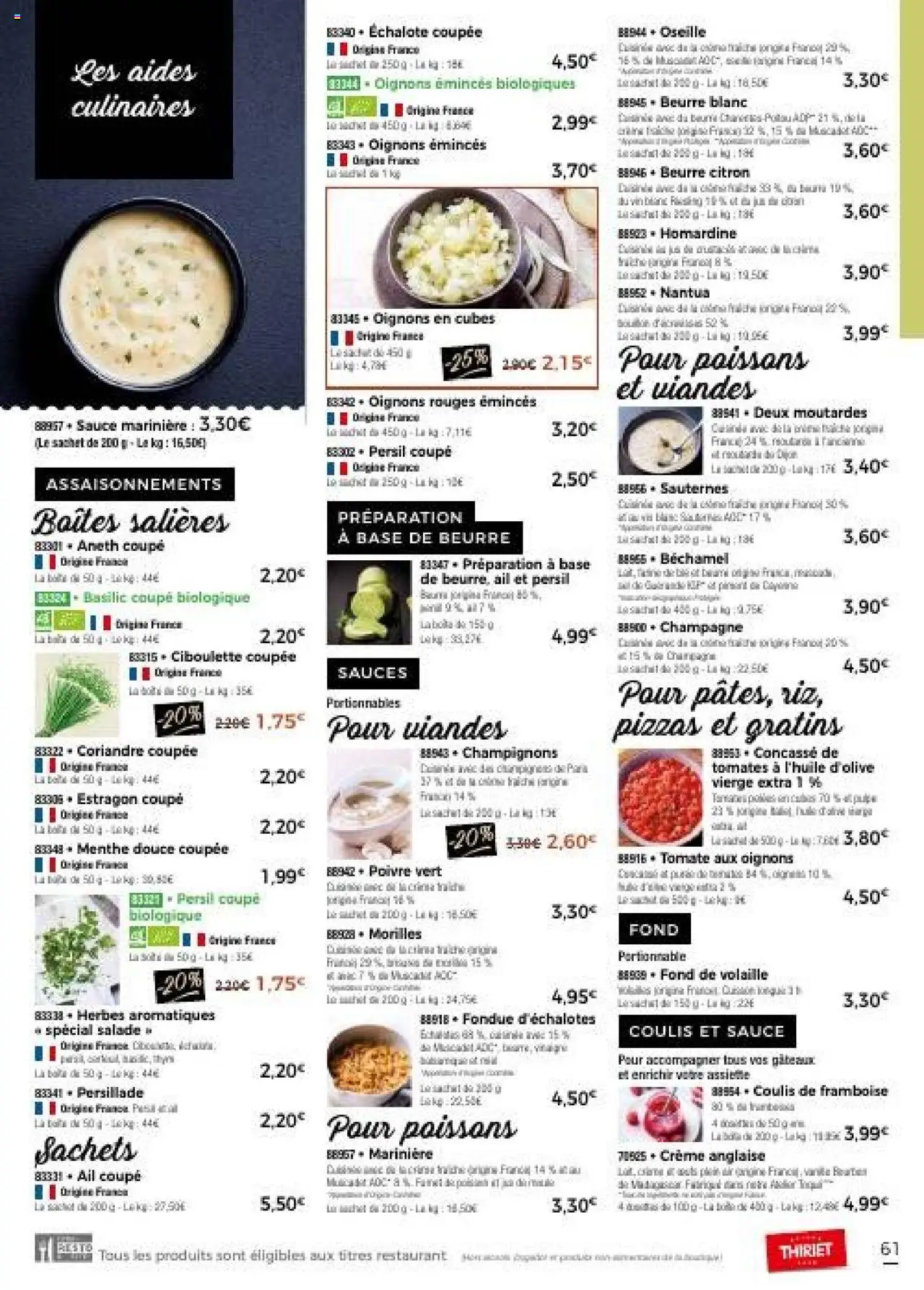 {H1} | Page: 61 | Produits: Menthe, Volaille, Poivre, Oignons