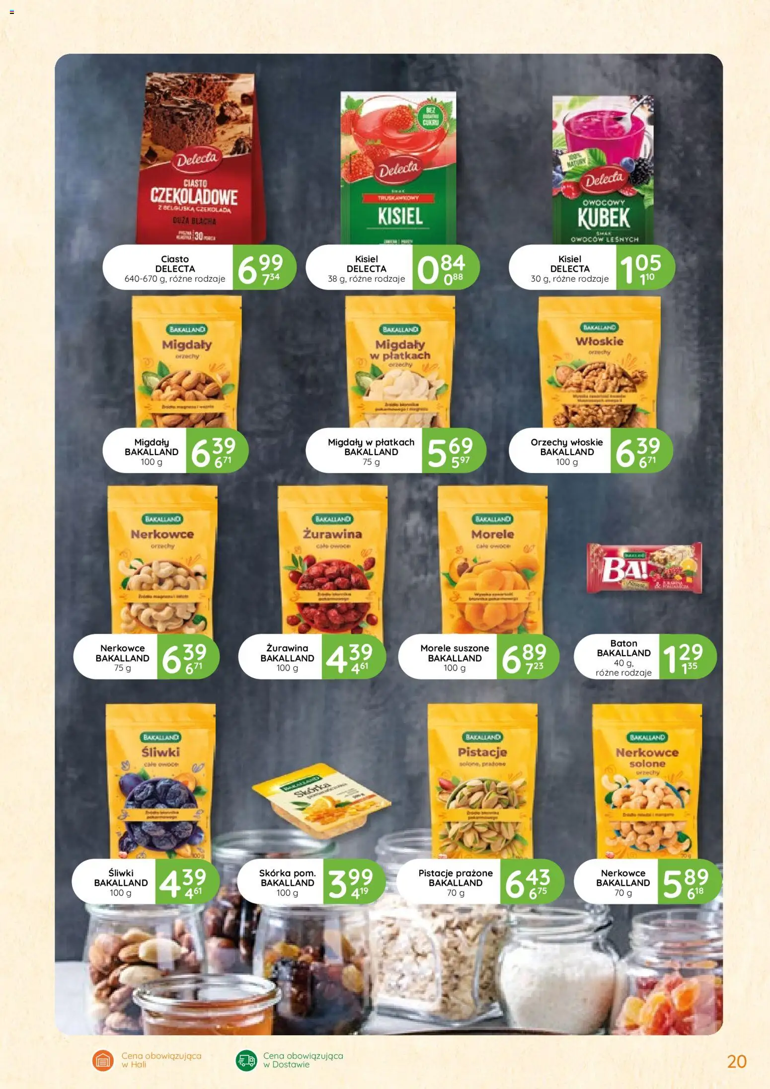 Eurocash Gazetka - Oferta Handlowa od 12.02.2026 | Strona: 20 | Produkty: Morele, Żurawina, Baton, Orzechy