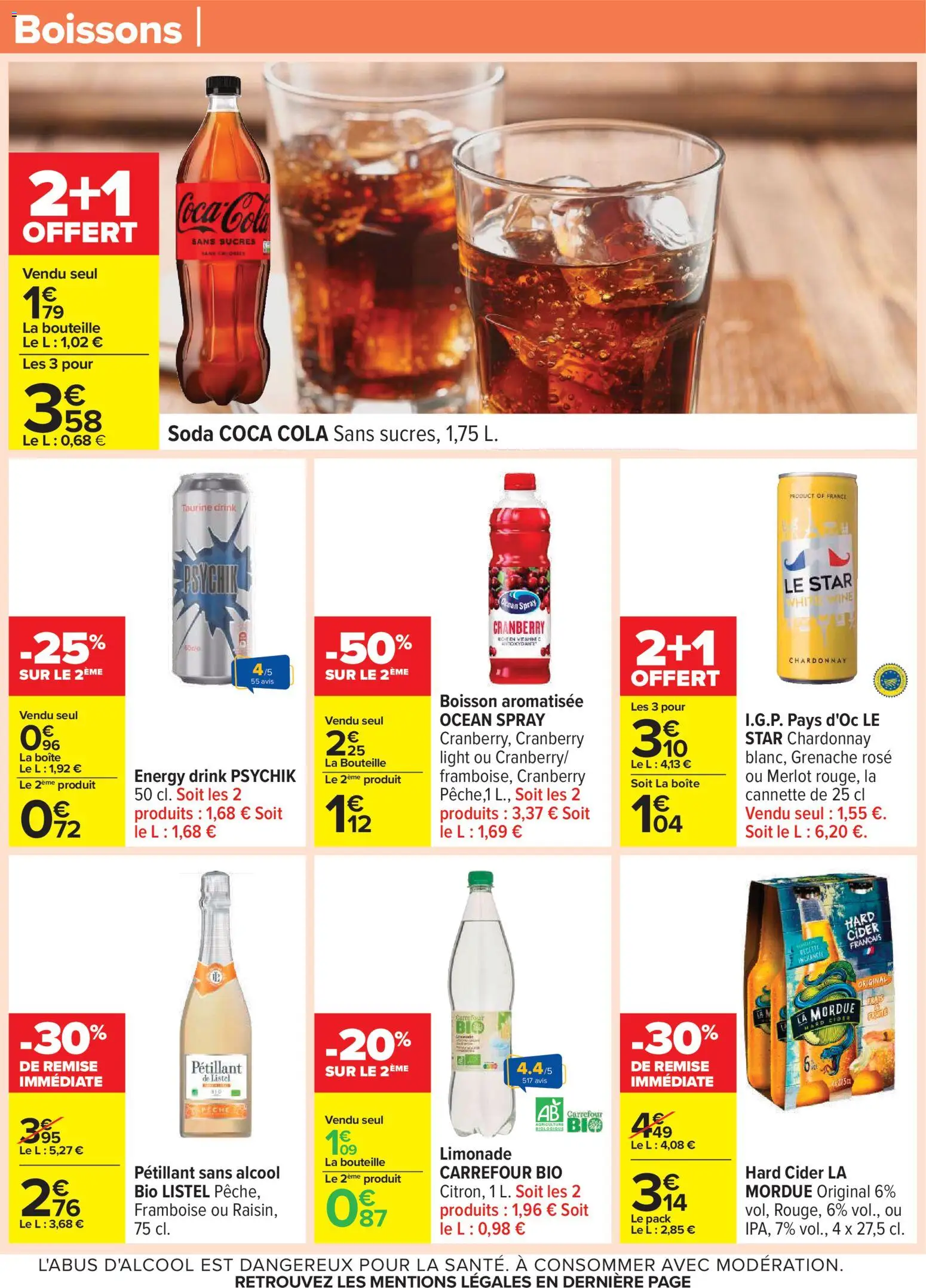 {H1} | Page: 54 | Produits: Alcool, Framboise, Limonade, Coca cola