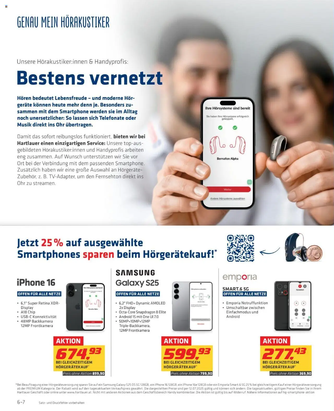 Hartlauer Hörgeräte gültig ab 10.07.2025 | Seite: 6 | Produkte: Smartphone, Samsung, Iphone