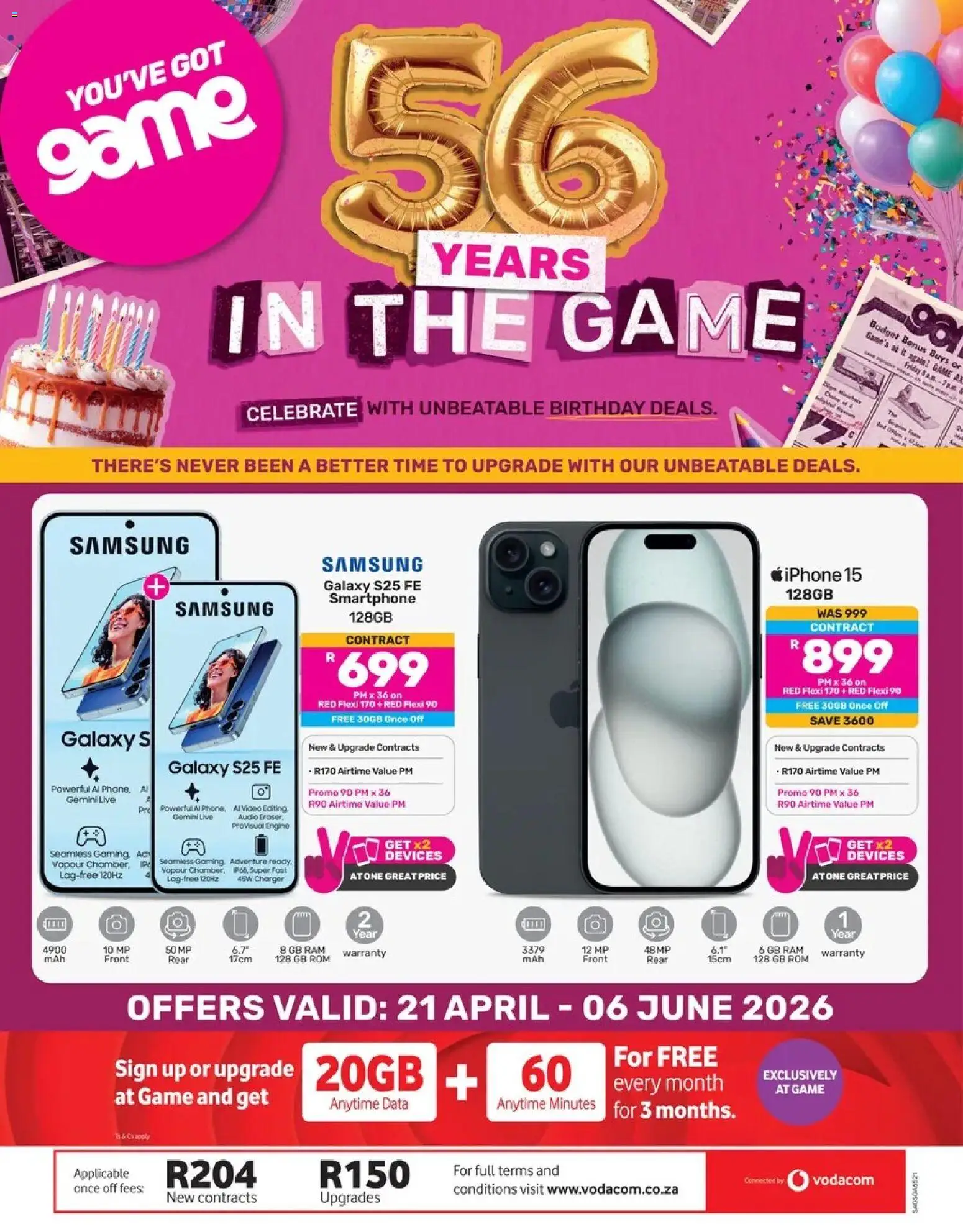 Game - 56 Years In The Game vol.2 valid from 21.04.2026 | Page: 1 | Products: Smartphone, Charger, Game, Audio