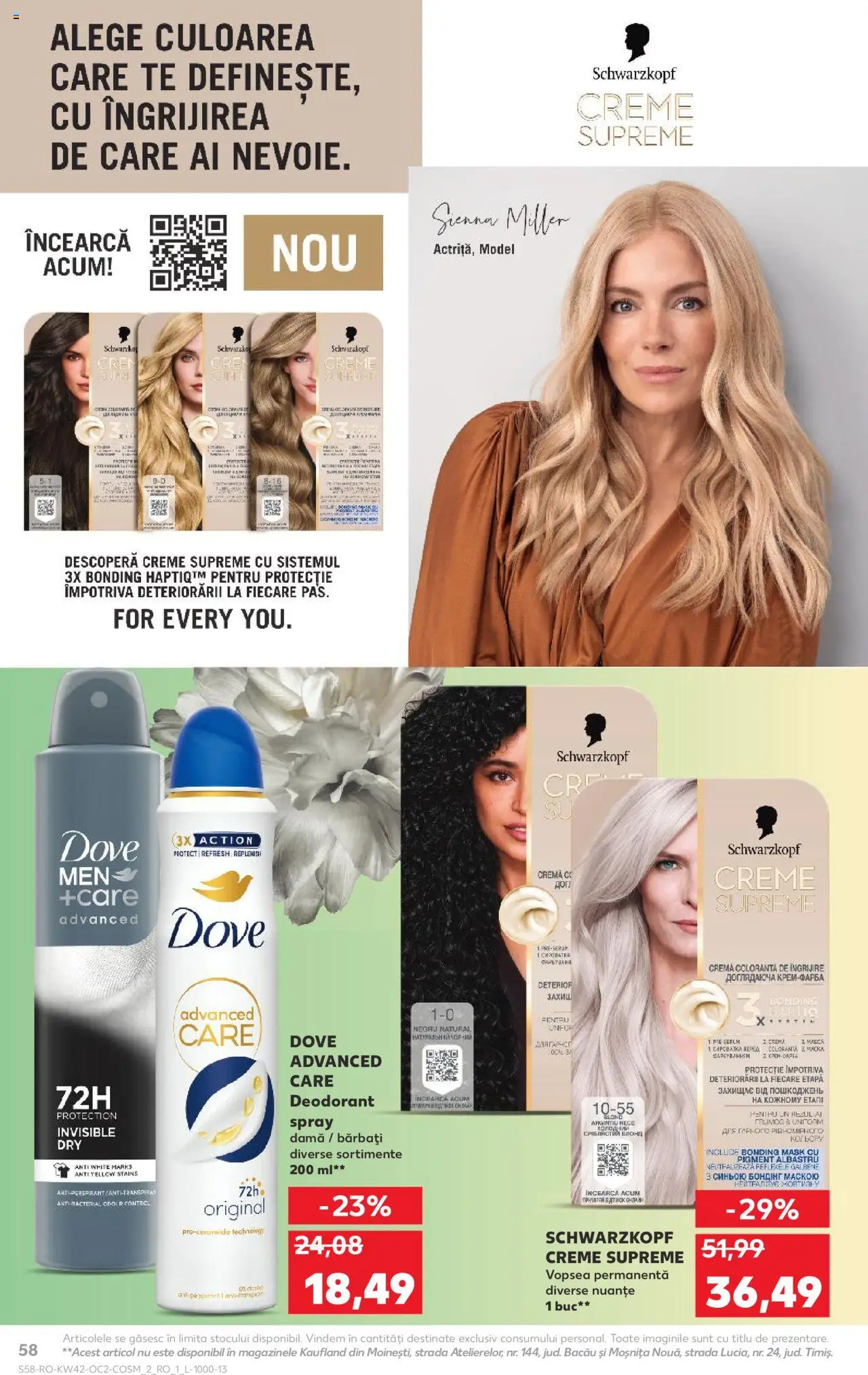 Noul catalog Kaufland – valabil de la 15.10.2025 | Pagină: 58 | Produse: Vopsea, Cremă, Deodorant, Antiperspirant