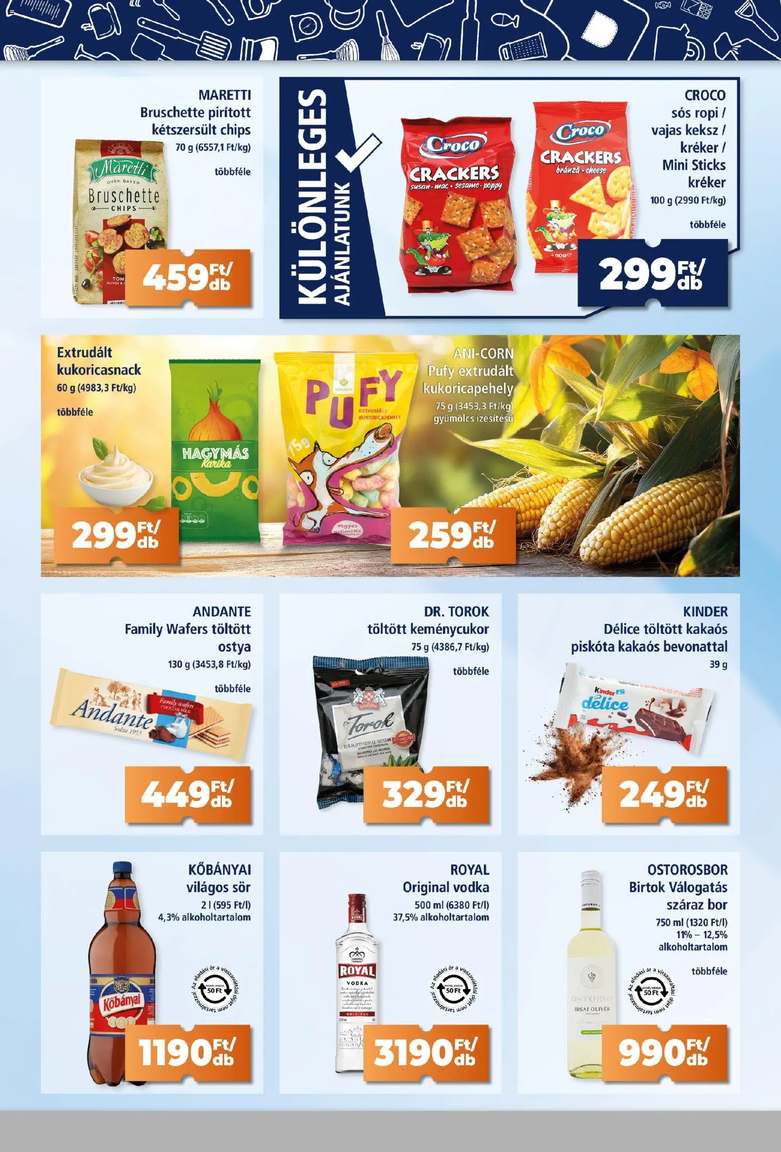 Goods Market akciós ujság - amely érvényes a következő dátumtól: 19.02.2026 | Oldal: 5 | Termékek: Piskóta, Sör, Kukoricapehely, Keksz