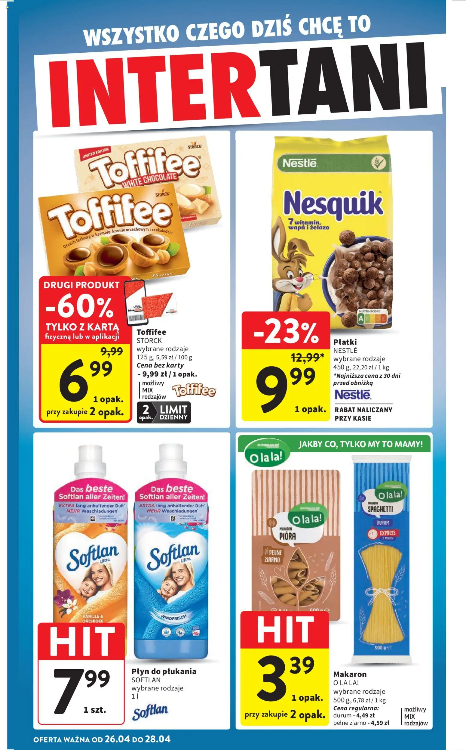 Intermarche gazetka od 23.04.2026 | Strona: 42 | Produkty: Karta, Żelazo, Toffifee, Płatki