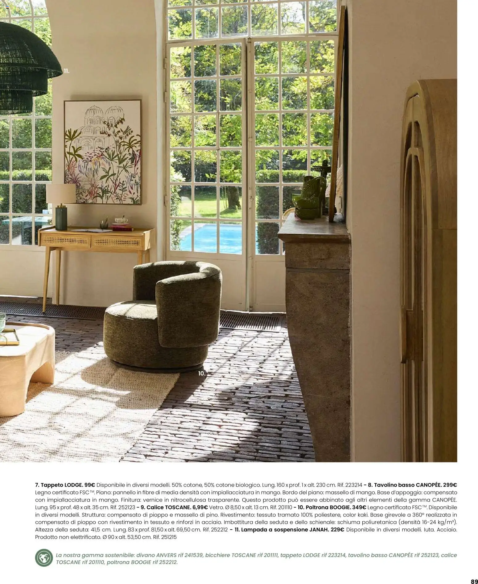 Volantino Maisons du Monde del 12.02.2026 | Pagina: 89 | Prodotti: Tavolino, Calice, Divano, Tappeto