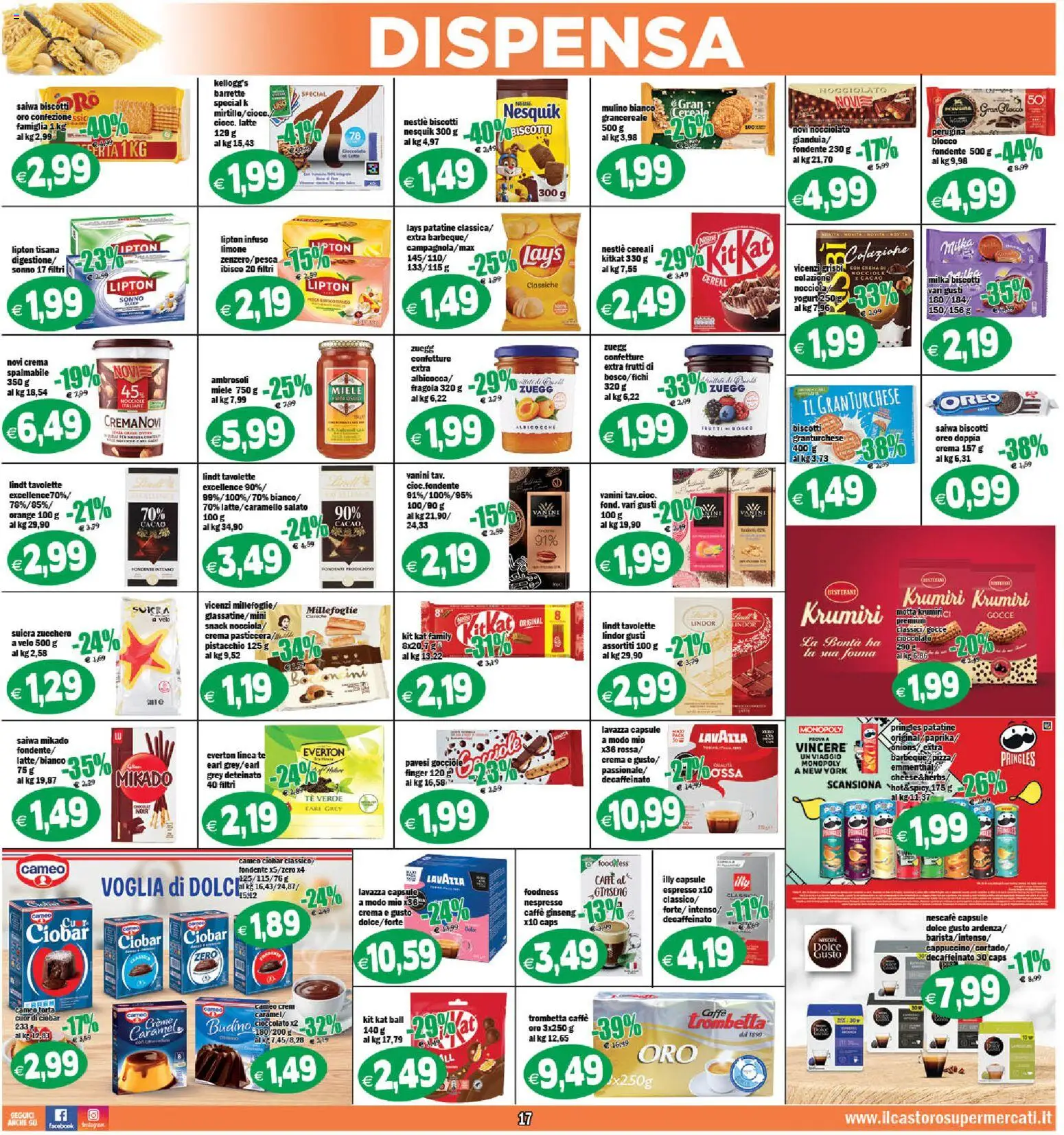 Volantino Il Castoro del 06.12.2025 | Pagina: 17 | Prodotti: Tè, Patatine, Latte, Torta