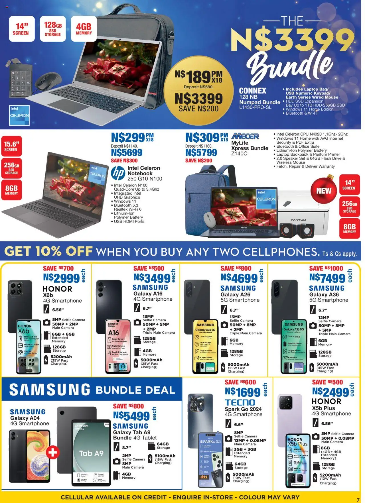 New OK Furniture catalogue – valid from 20.10.2025 | Page: 7 | Products: Smartphone, Printer, Camera, Laptop