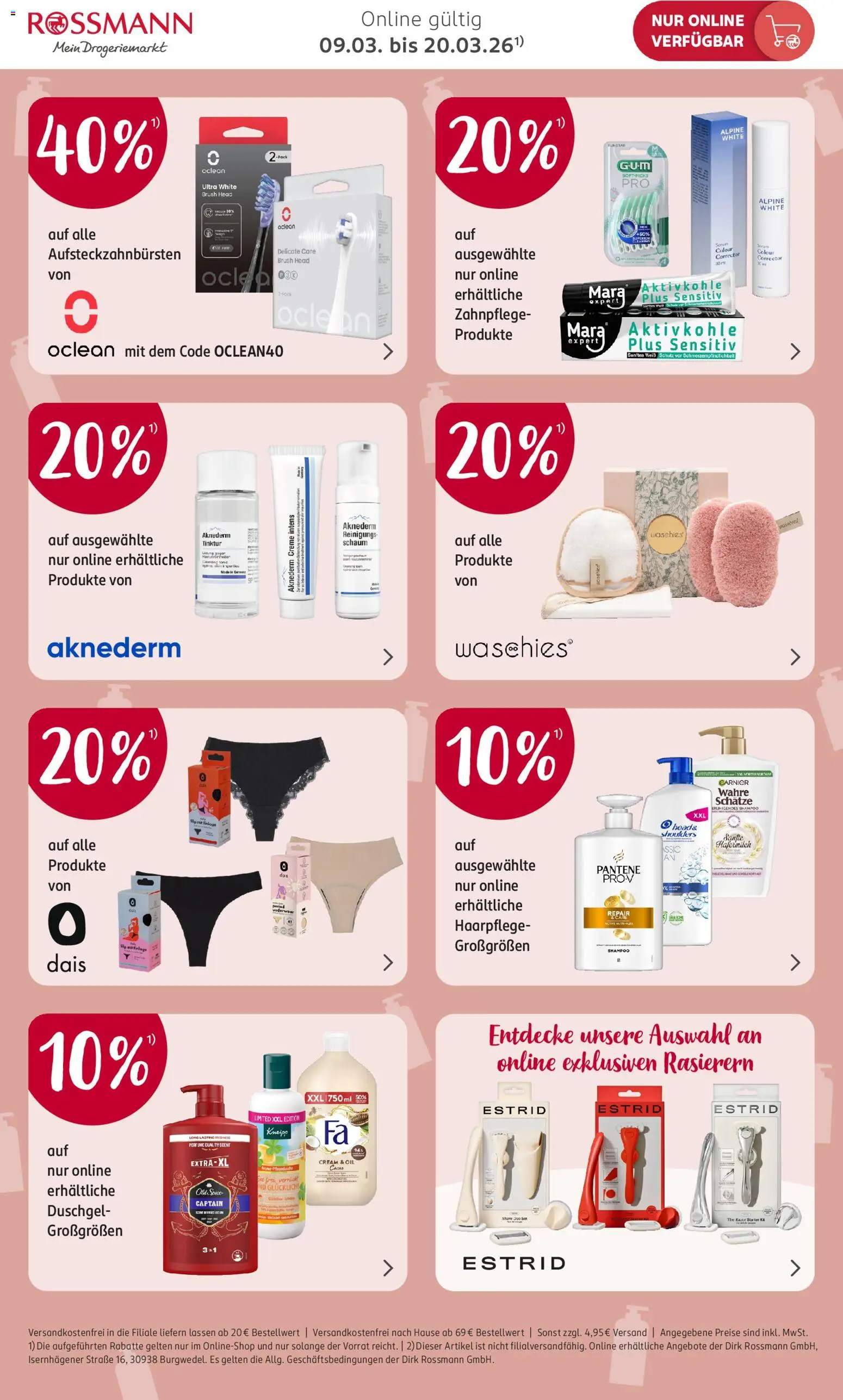 Rossmann Onlineprospekt – gültig ab 09.03.2026 | Seite: 3 | Produkte: Hafermilch, Shampoo, Duschgel, Shower Gel