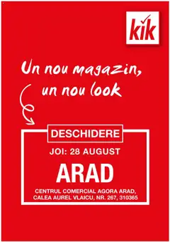 Catalog Kik - Arad – previzualizare al pliantului de la Kik valabil de la 25.08.2025