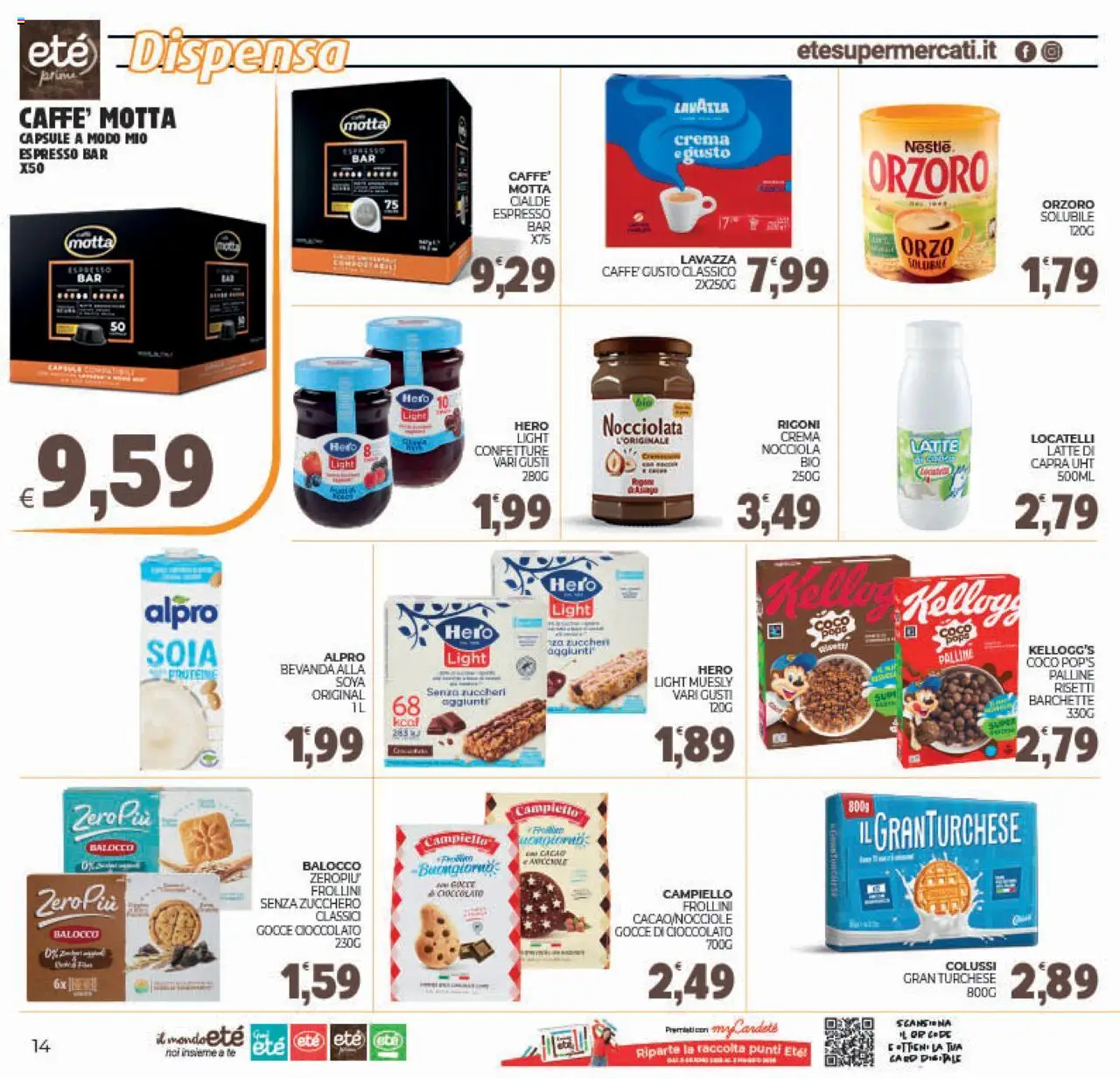 Volantino Eté del 29.08.2025 | Pagina: 14 | Prodotti: Crema, Cioccolato, Zucchero, Latte