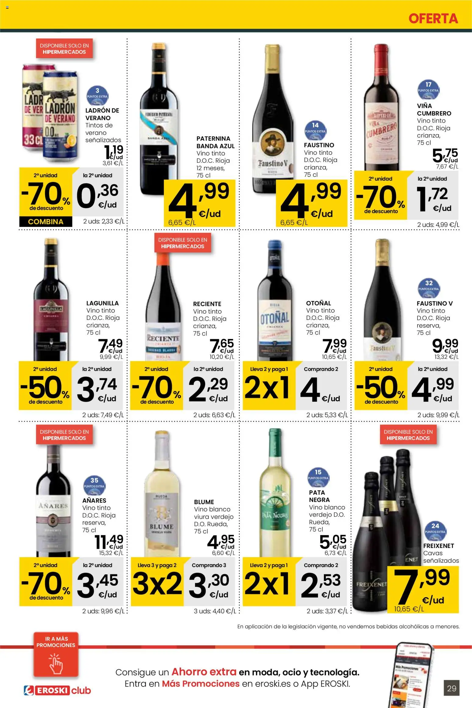 Eroski - 3x2  │ válido desde el 30.10.2025 | Página: 29 | Productos: Vino