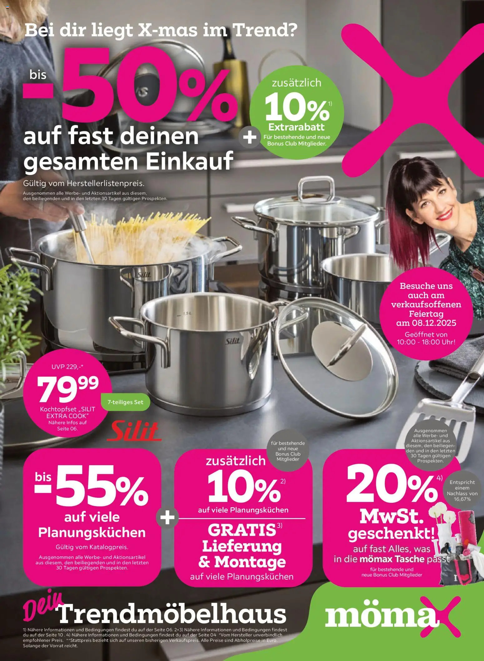 Mömax Prospekt aktuell gültig ab 02.12.2025 | Seite: 1 | Produkte: Uhr, Tasche