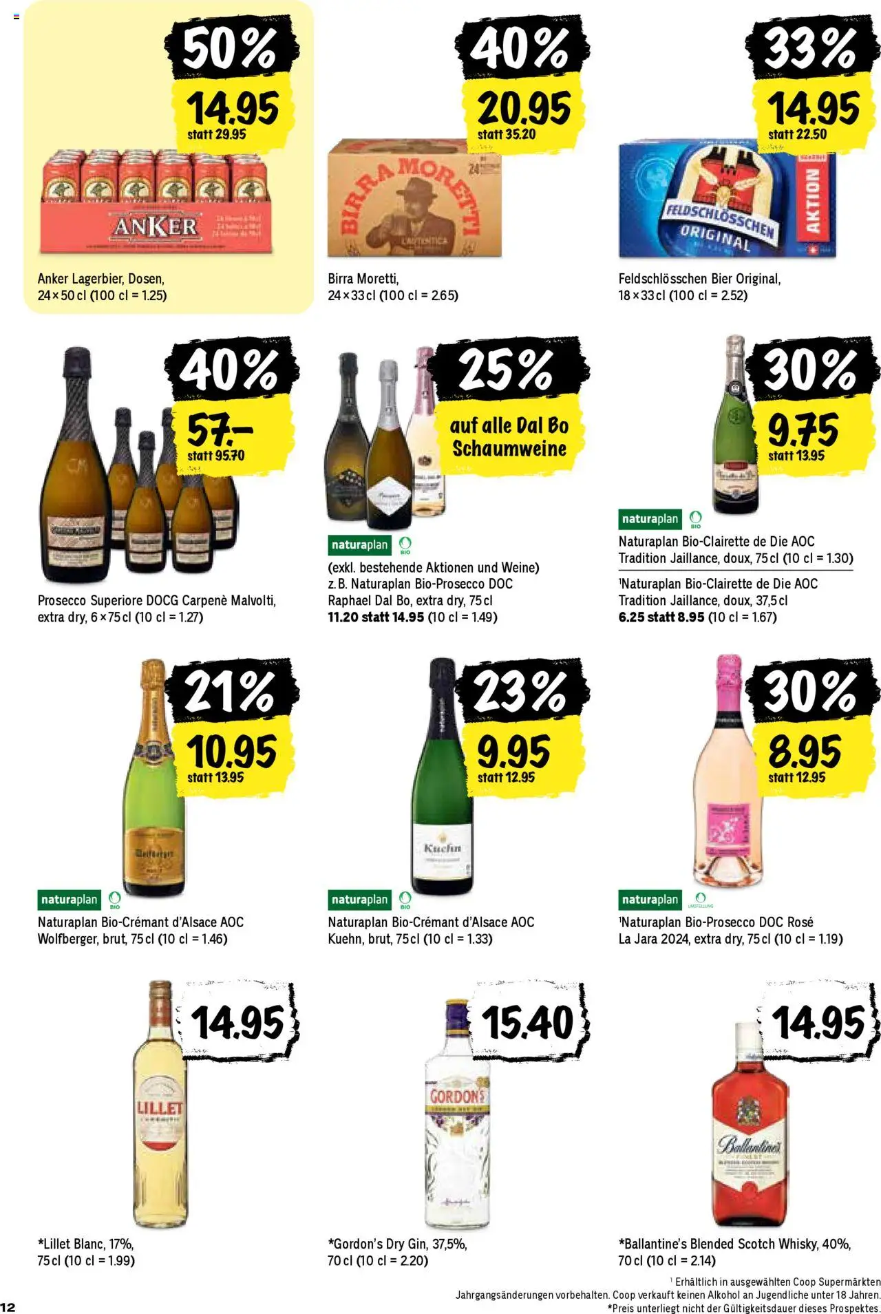 Coop Aktionen ab 28.08.2025 | Seite: 12 | Produkte: Bier, Gin