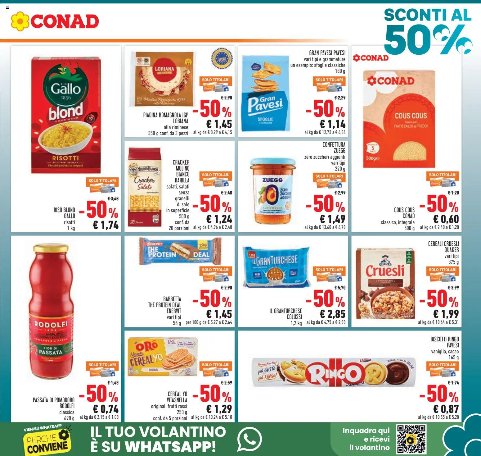 Volantino Conad del 08.04.2026 | Pagina: 3 | Prodotti: Cereali, Pomodoro, Cous cous, Piadina