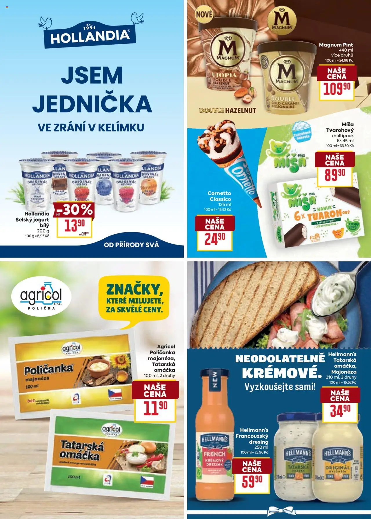 Billa leták - Partneři od 13.08.2025 | Strana: 13 | Produkty: Polička, Jogurt, Hollandia, Tatarská omáčka