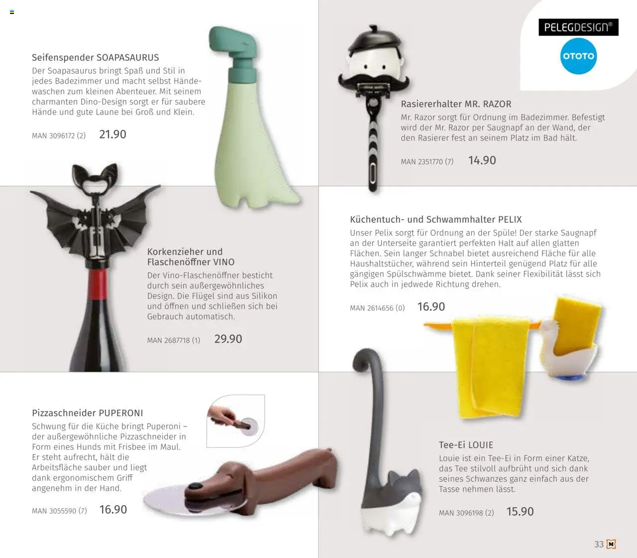 Müller Haushaltskatalog – gültig ab 03.10.2025 | Seite: 33 | Produkte: Cutter, Seifenspender, Pizza, Tee