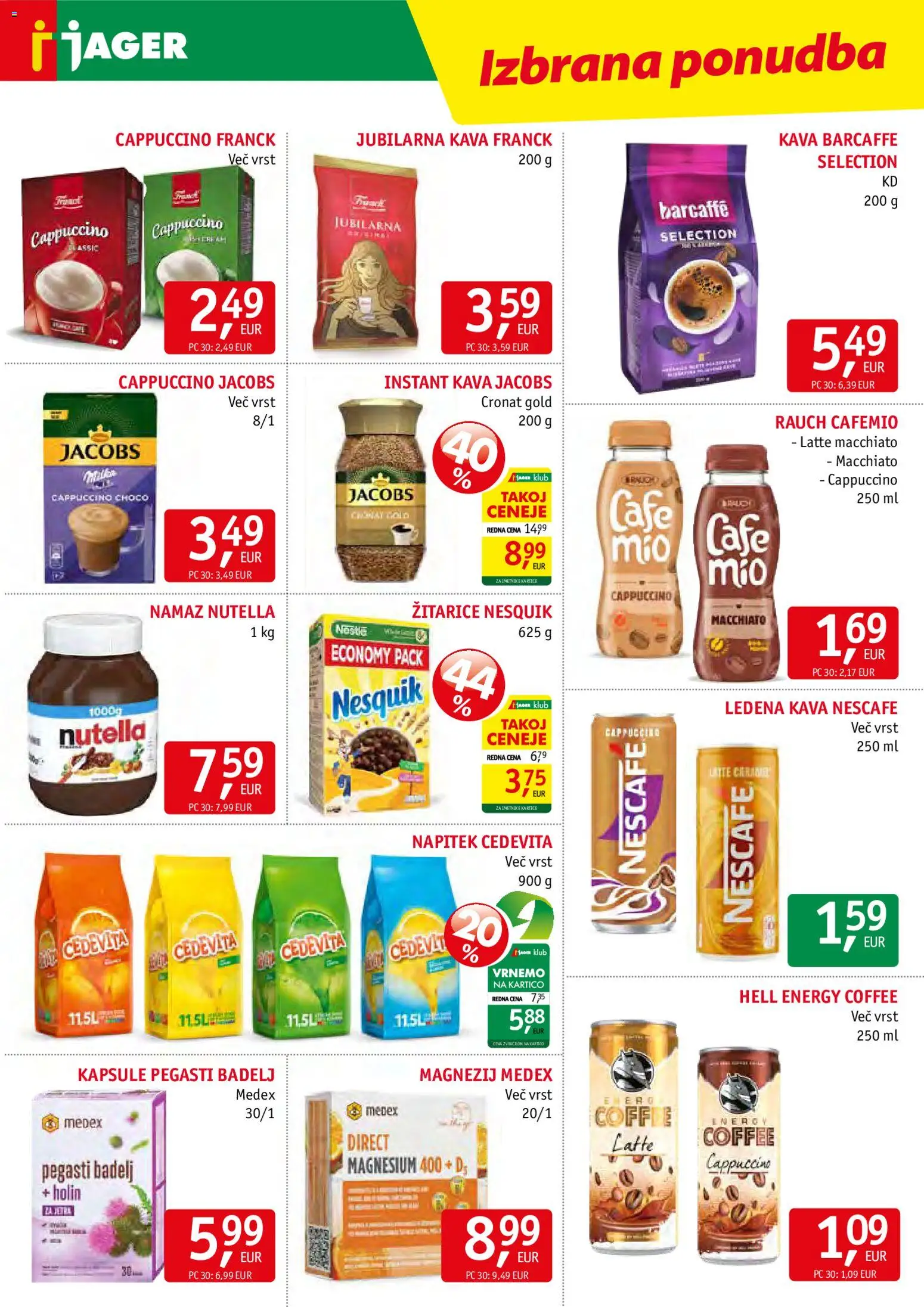 Novi Jager katalog ponudbe – veljaven od 29.04.2026 | Stran: 10 | Izdelki: Instant kava, Namaz, Kava