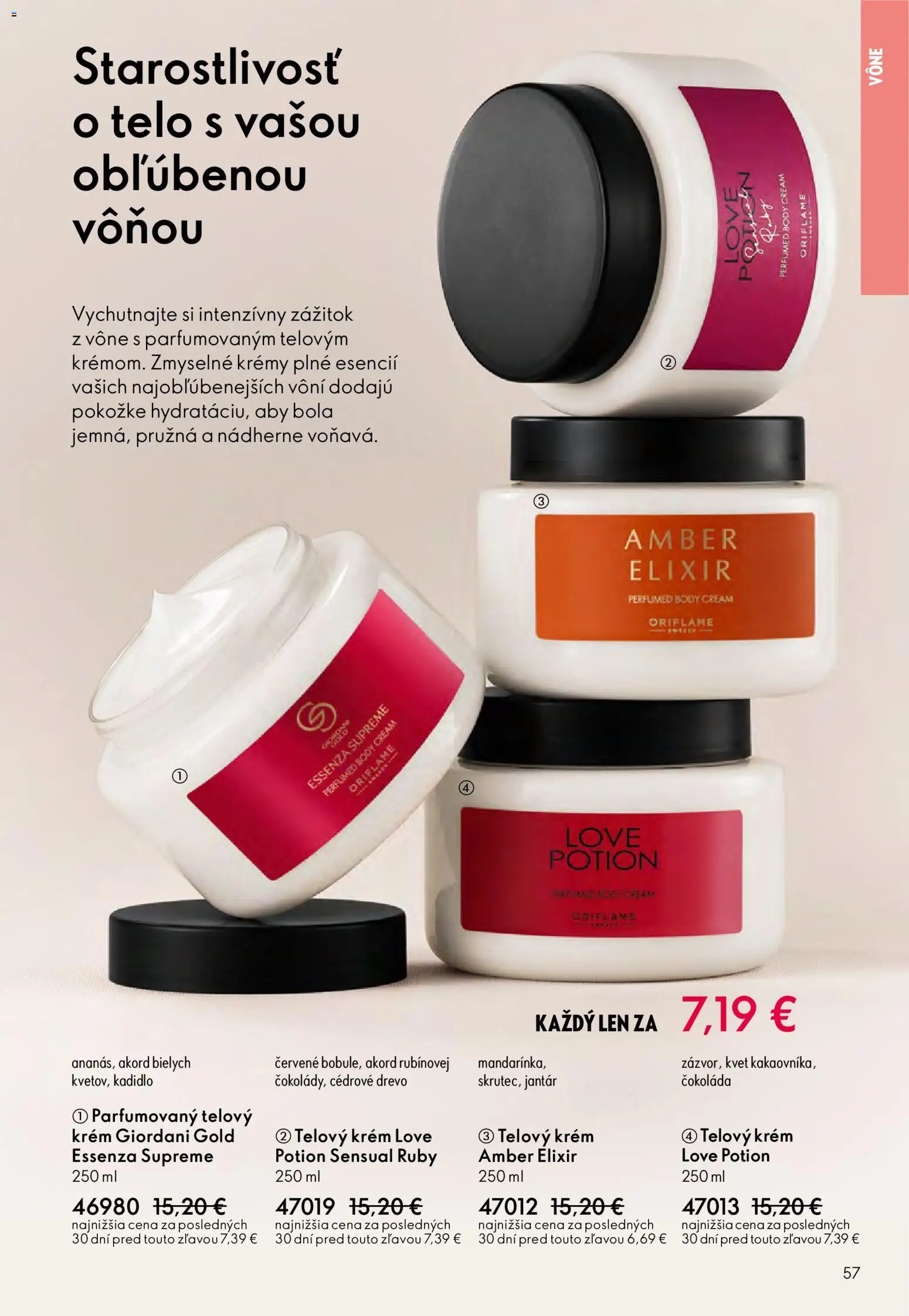 Nové Oriflame akcie – leták je platný od 21.01.2026 | Strana: 57 | Produkty: Telový krém, Čokoláda, Krém