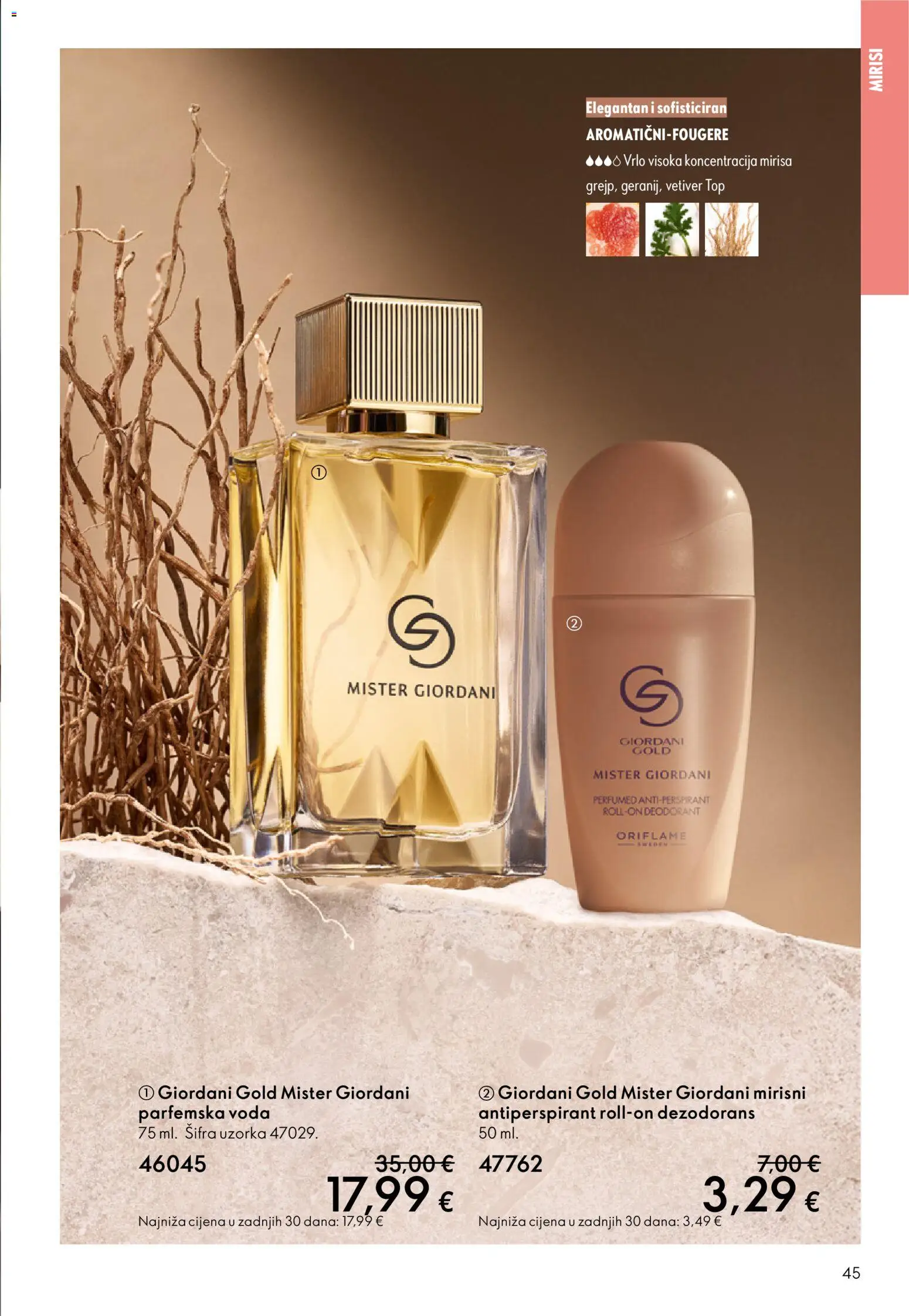 Oriflame katalog | vrijedi od 28.01.2026 | Stranica: 45 | Proizvodi: Dezodorans, Antiperspirant, Voda