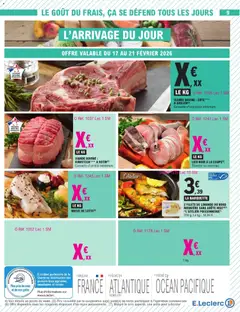 E.Leclerc - Prévisualisation de VIANDE BOVINE : RUMSTECK*** A ROTIR(1), Caissette d'un kilo minimum. valide à partir de 17.02.2026 | Page: 19