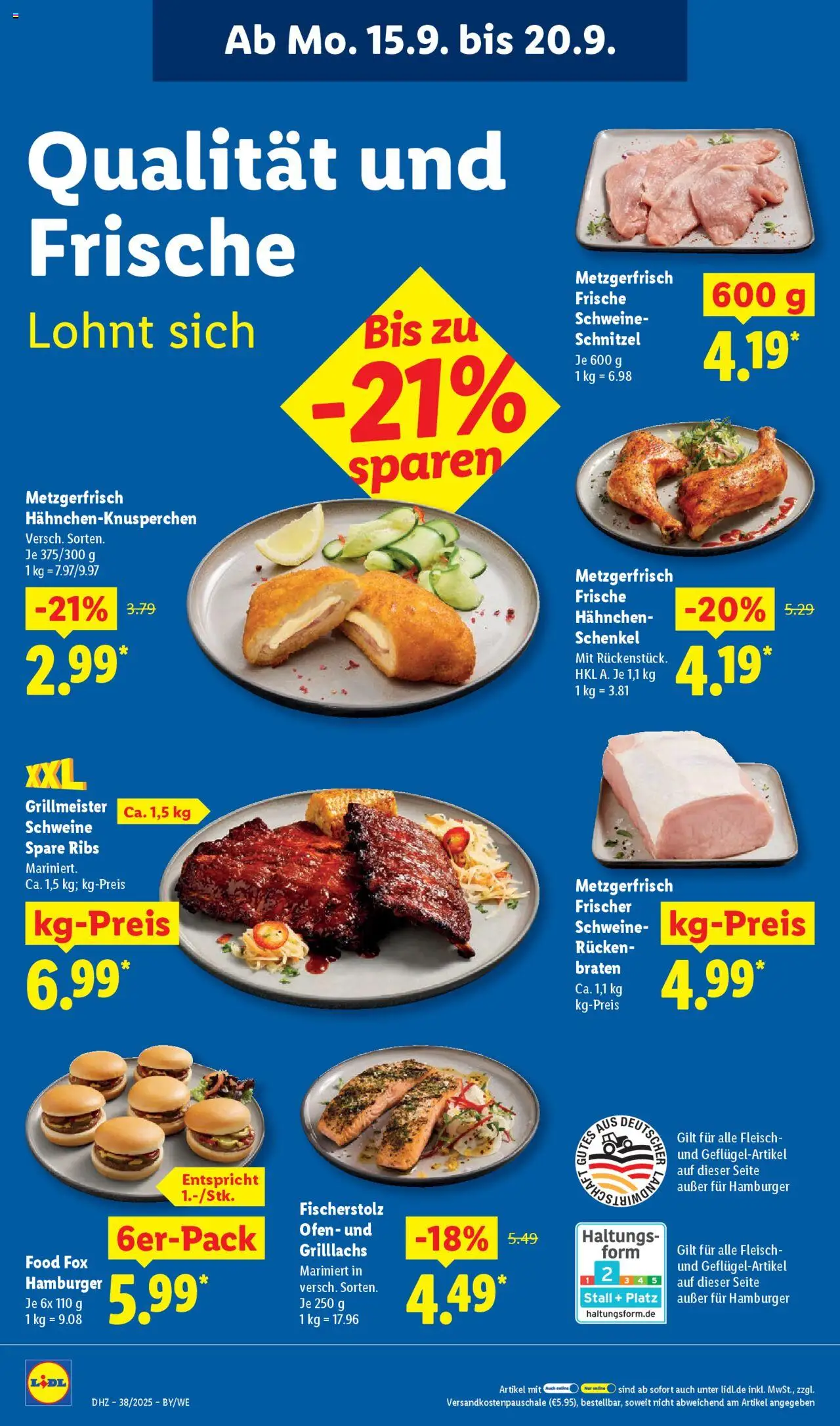 Lidl Prospekt Uffenheim – gültig ab 15.09.2025 | Seite: 10 | Produkte: Ofen, Spare ribs, Schnitzel, Fleisch