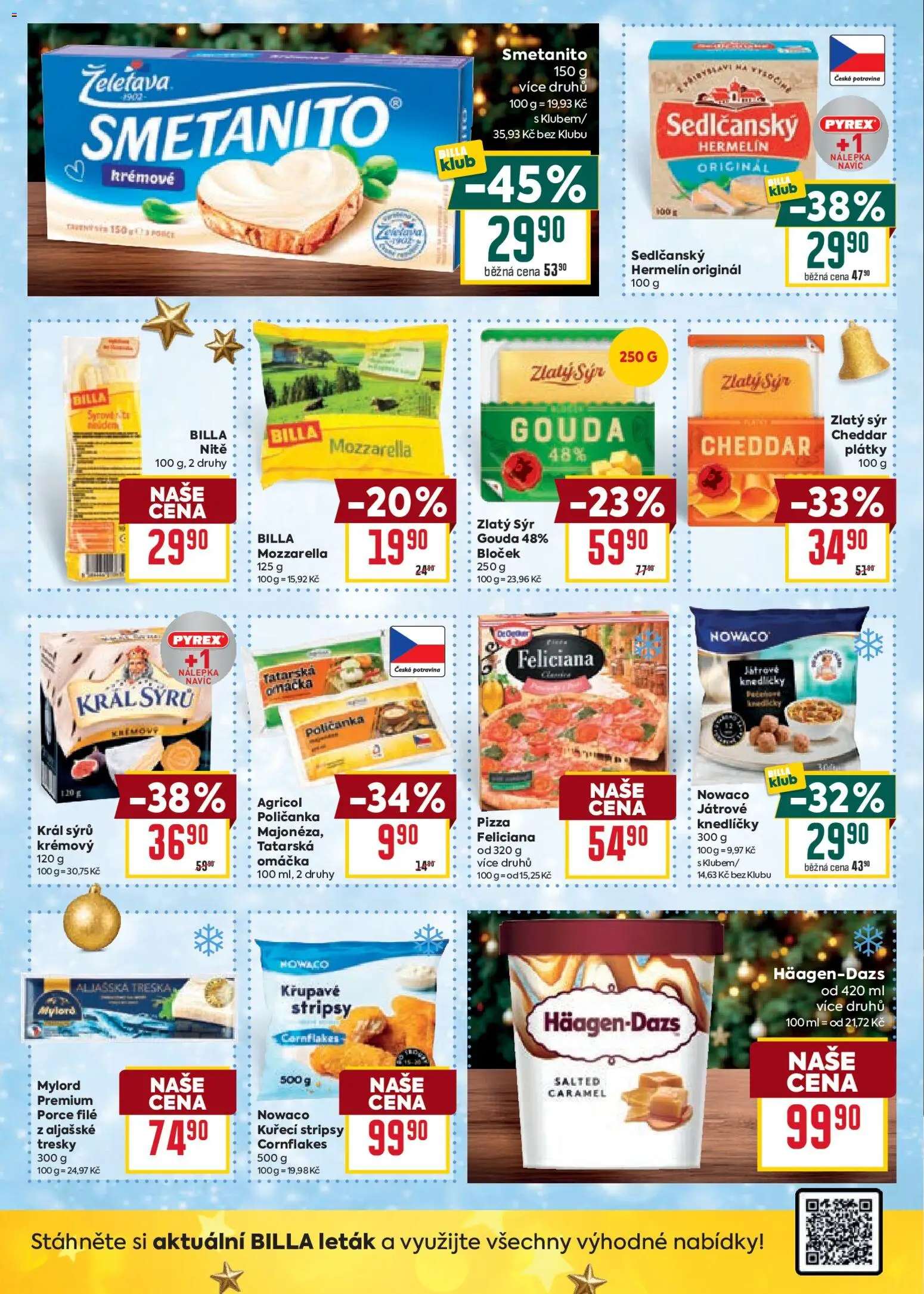 Billa Velký leták od 12.11.2025 | Strana: 18 | Produkty: Gouda, Treska, Kuřecí stripsy, File