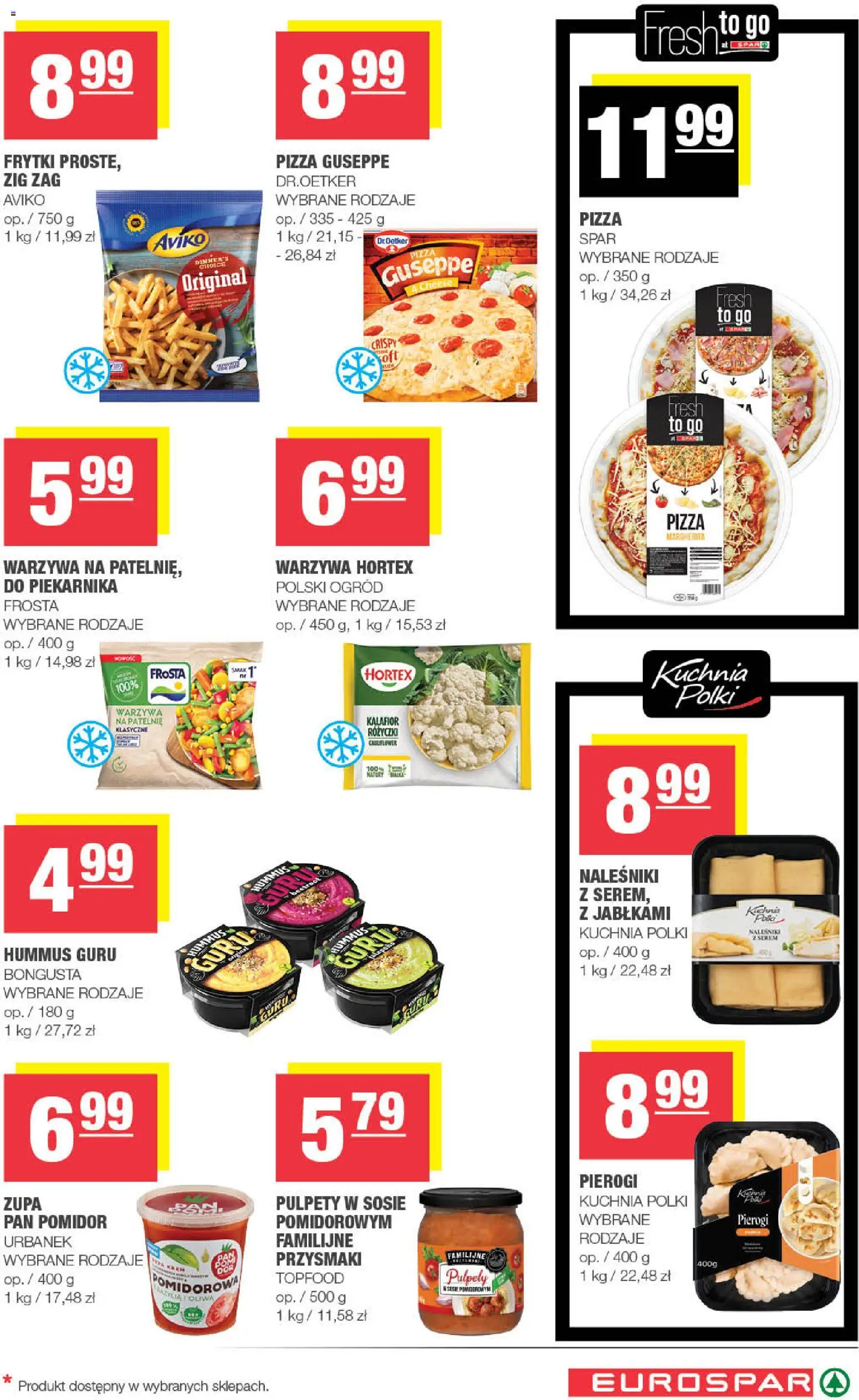 Spar gazetka - Eurospar od 08.04.2026 | Strona: 9 | Produkty: Kalafior, Frytki, Naleśniki, Warzywa