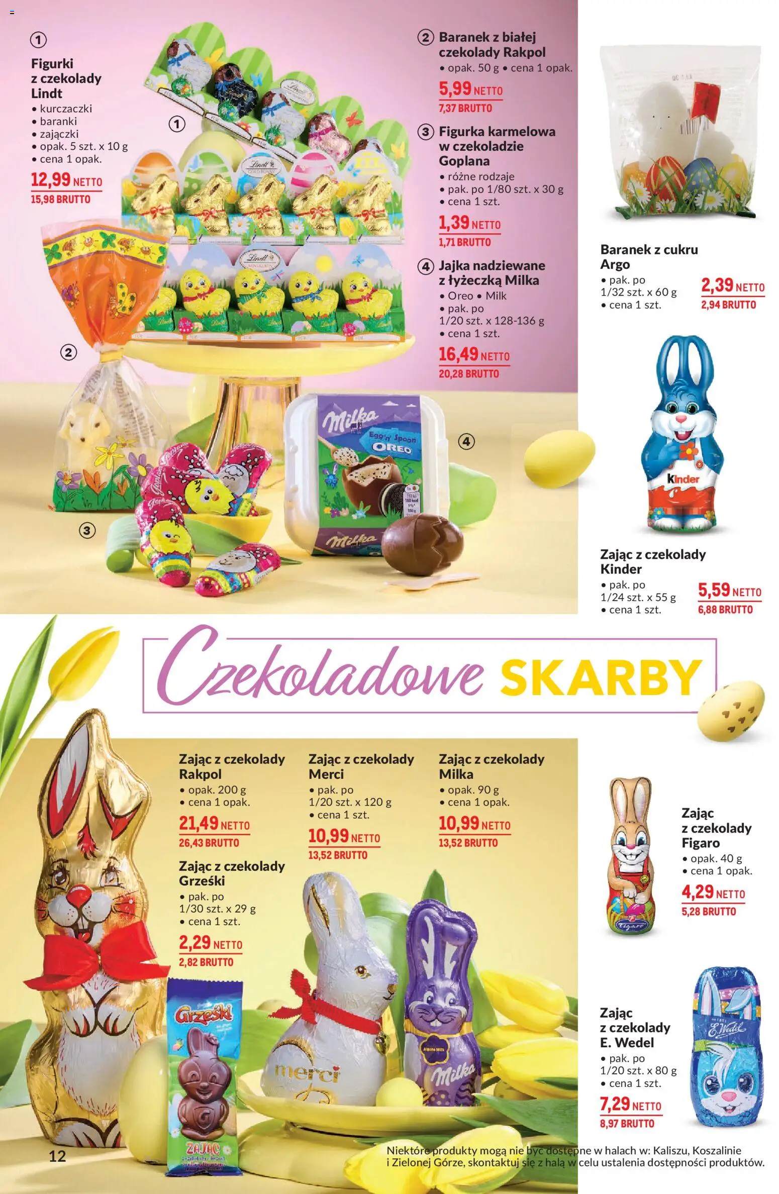Makro gazetka - Delikatesy Wielkanoc od 17.03.2026 | Strona: 12 | Produkty: Czekolady, Merci, Figurki, Jajka