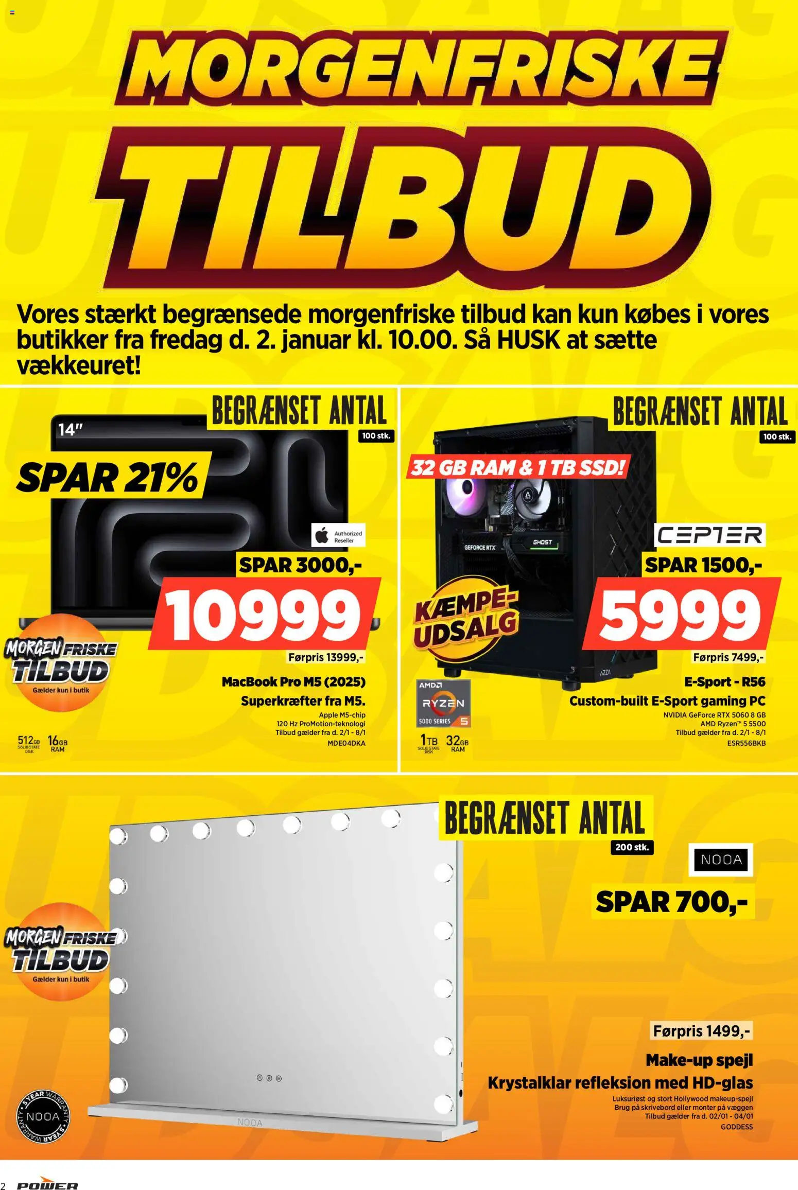 Power tilbudsavis – gyldig fra 02.01.2026 | Side: 2 | Produkter: RAM, Skrivebord, Spejl, Gaming PC