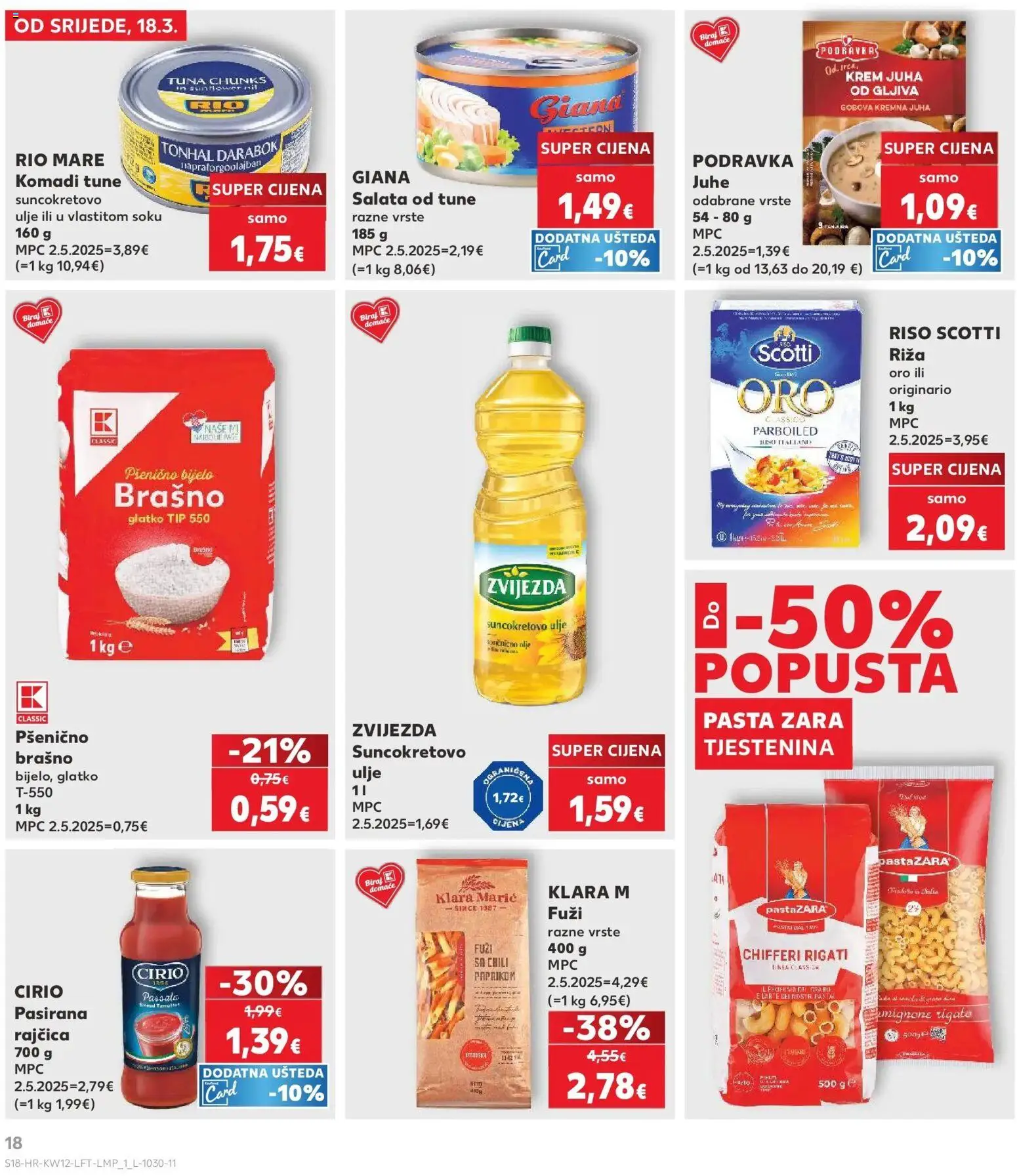 Kaufland katalog | vrijedi od 17.03.2026 | Stranica: 18 | Proizvodi: Rio Mare, Tjestenina, Salata, Tuna