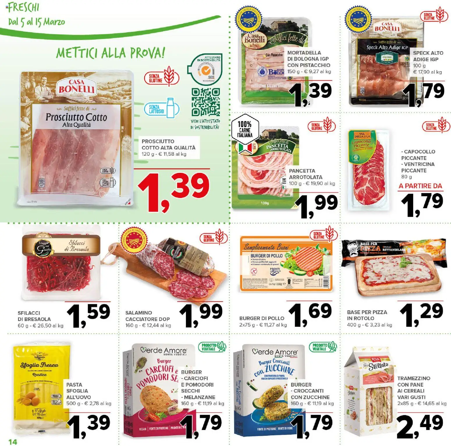 Volantino Todis del 05.03.2026 | Pagina: 14 | Prodotti: Carciofi, Melanzane, Zucchine, Tramezzino