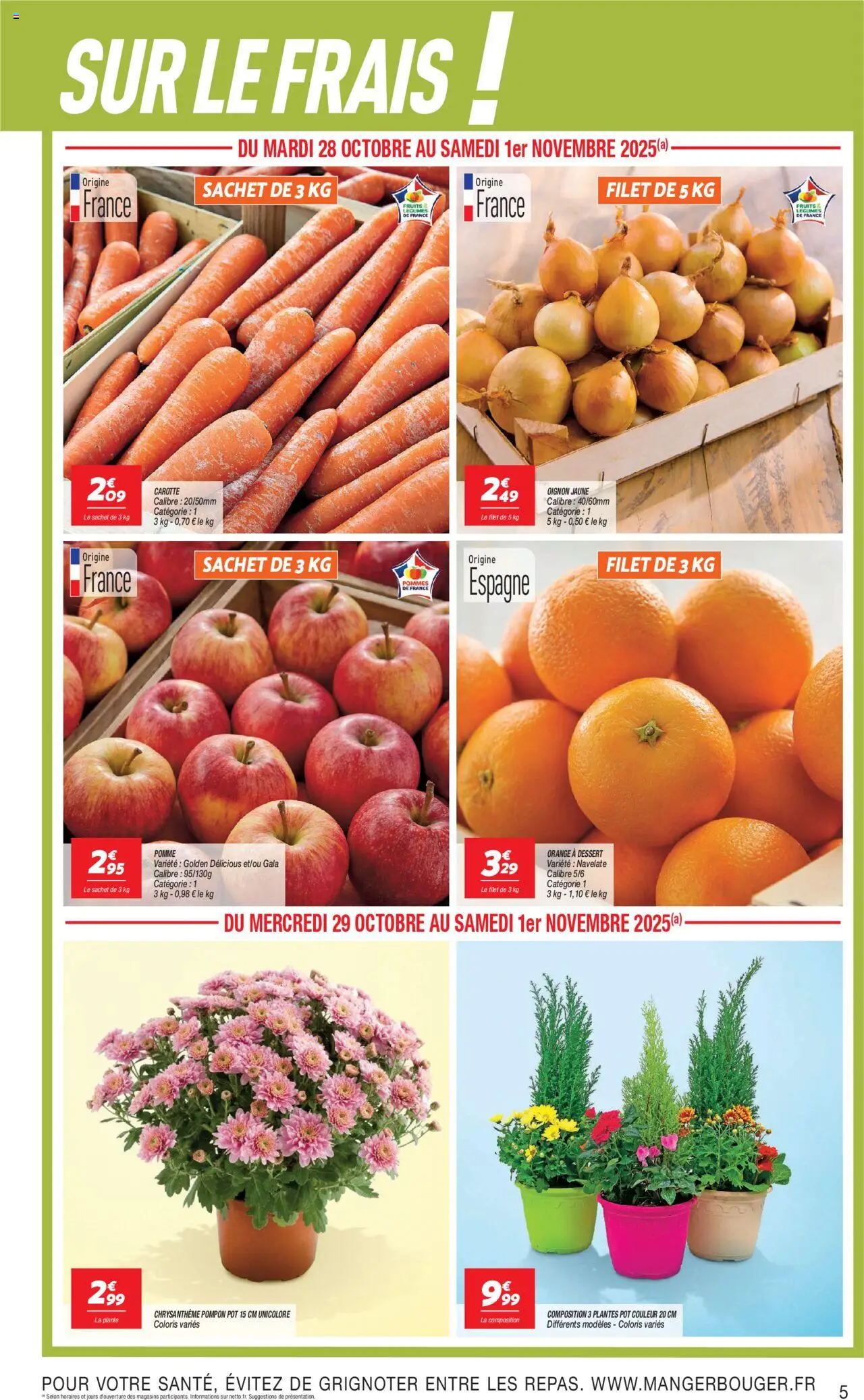 {H1} | Page: 5 | Produits: Pomme, Plantes, Oignon, Pommes