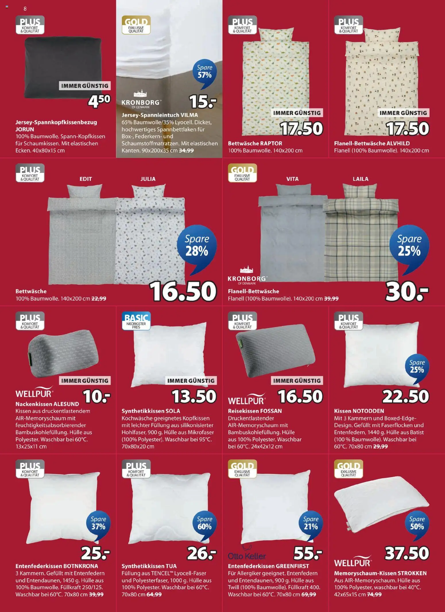 JYSK Angebote gültig ab 19.01.2026 | Seite: 8 | Produkte: Hülle, Kissen