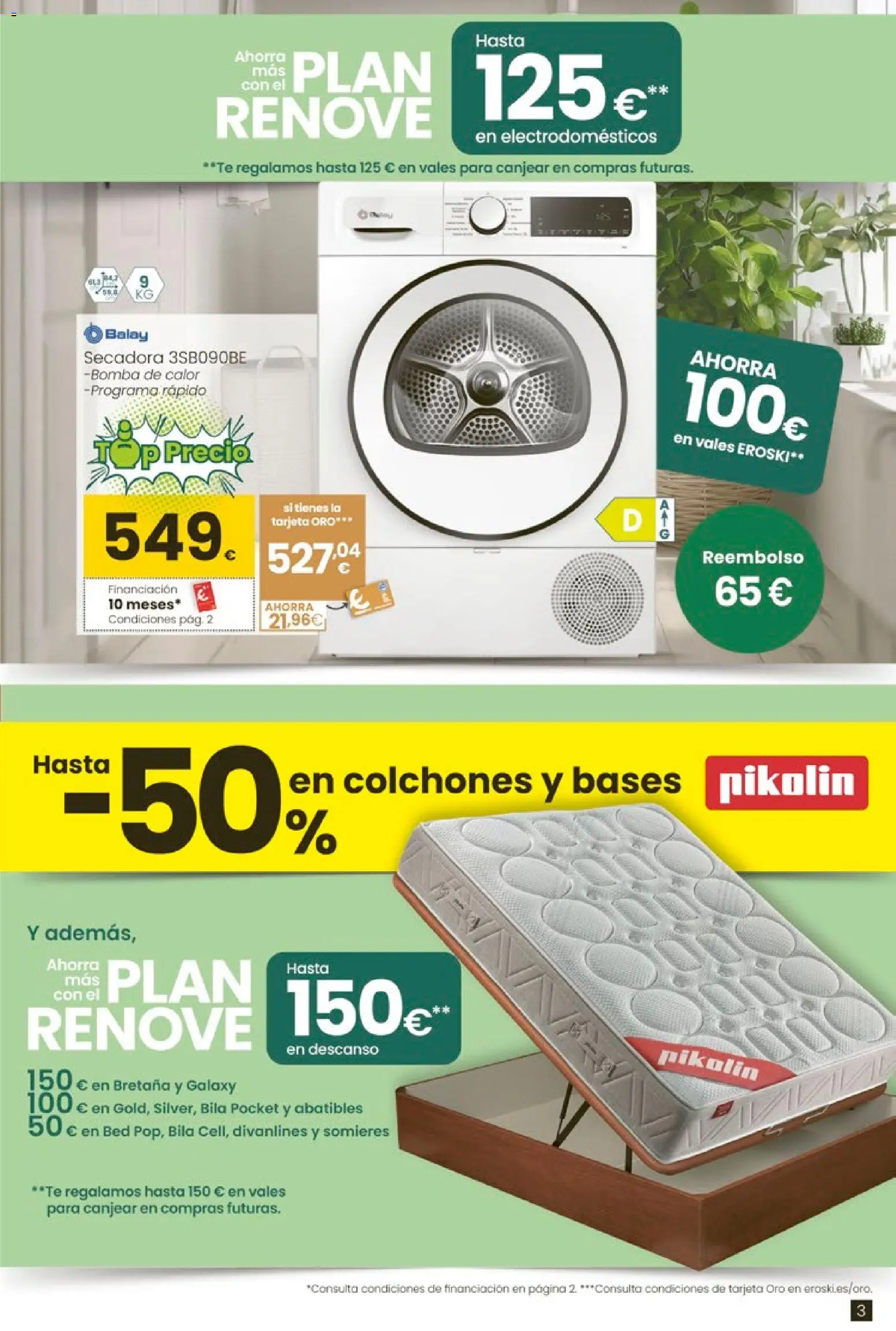 Eroski -  Qué agusto │ válido desde el 07.01.2026 | Página: 3 | Productos: Té, Secadora