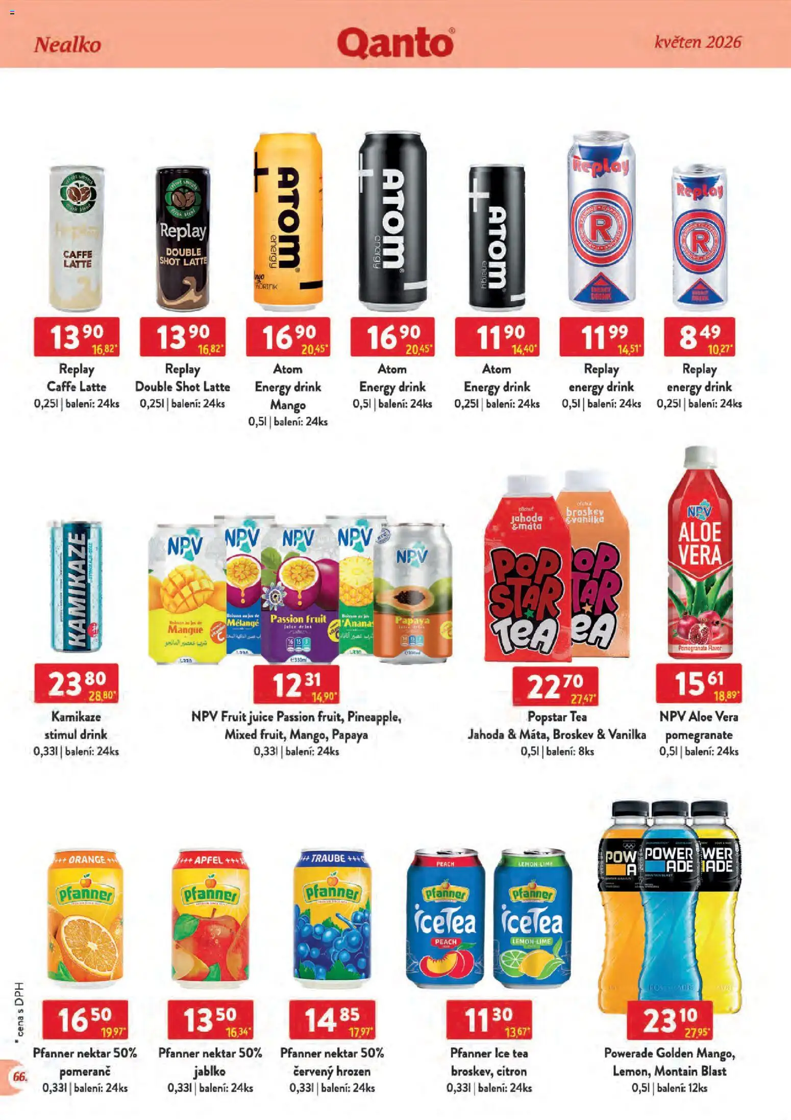 Astur & Qanto leták - Velkoobchod 05/2026 od 01.05.2026 | Strana: 66 | Produkty: Mango, Citron, Aloe vera, Energy drink