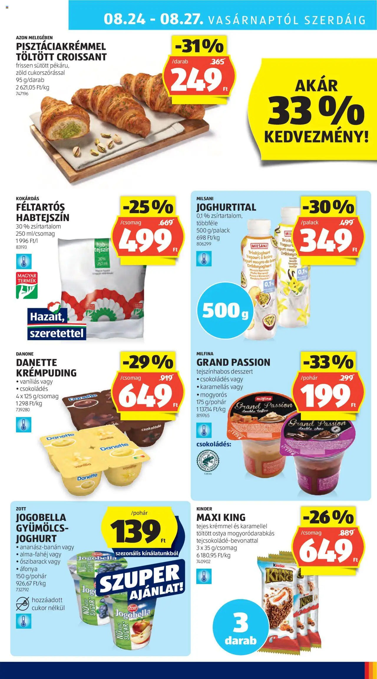 Aldi akciós ujság - amely érvényes a következő dátumtól: 21.08.2025 | Oldal: 29 | Termékek: Őszibarack, Habtejszín, Gyümölcs, Joghurt
