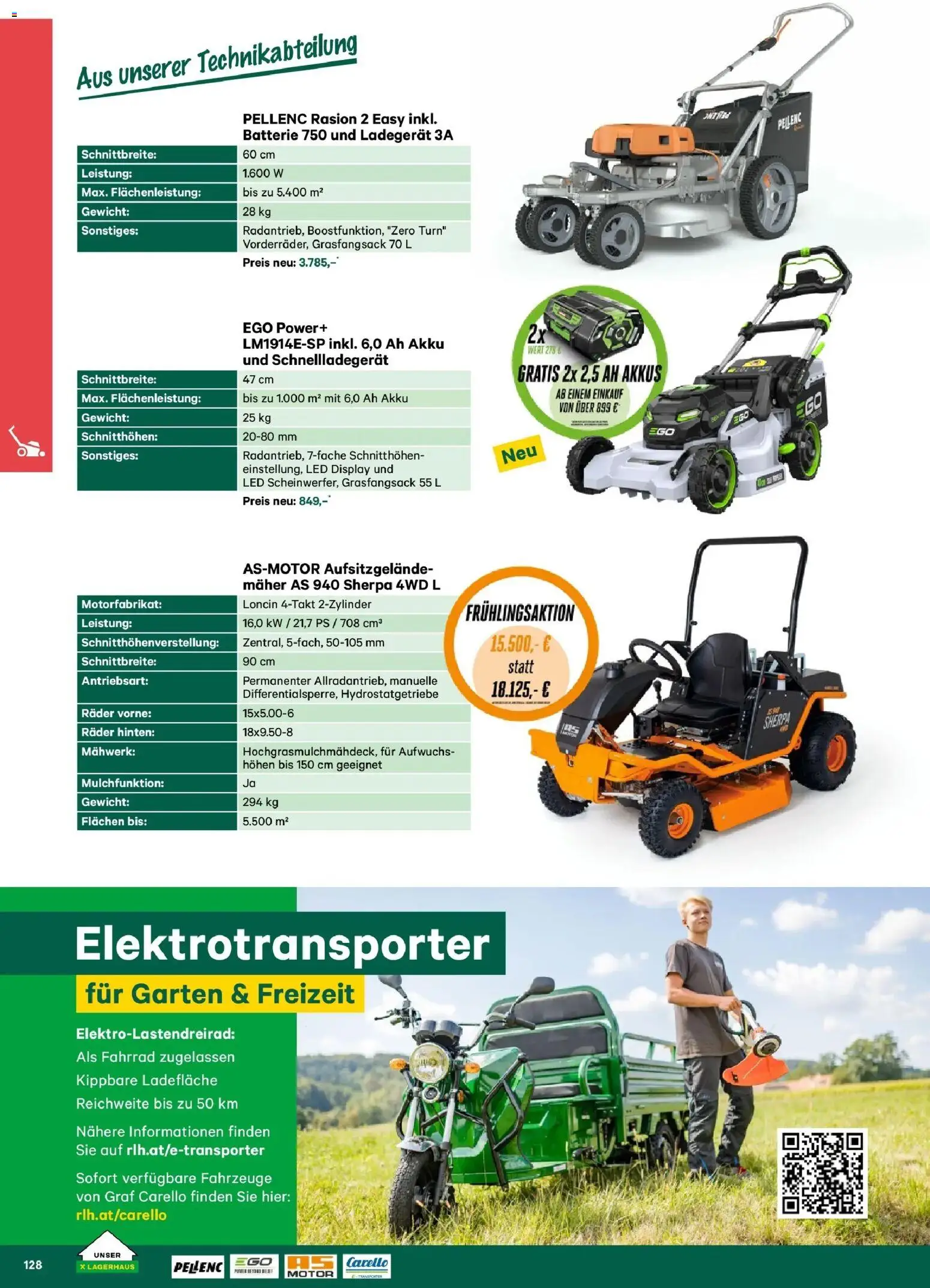 Lagerhaus Garten & Freizeit Katalog 2026 - Wien, Innsbruck gültig ab 01.03.2026 | Seite: 128 | Produkte: Gewicht, Batterie