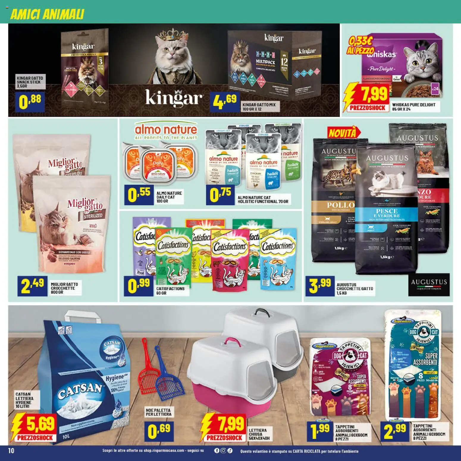 Volantino RisparmioCasa del 26.02.2026 | Pagina: 10 | Prodotti: Pollo, Salmone, Pesce, Crocchette