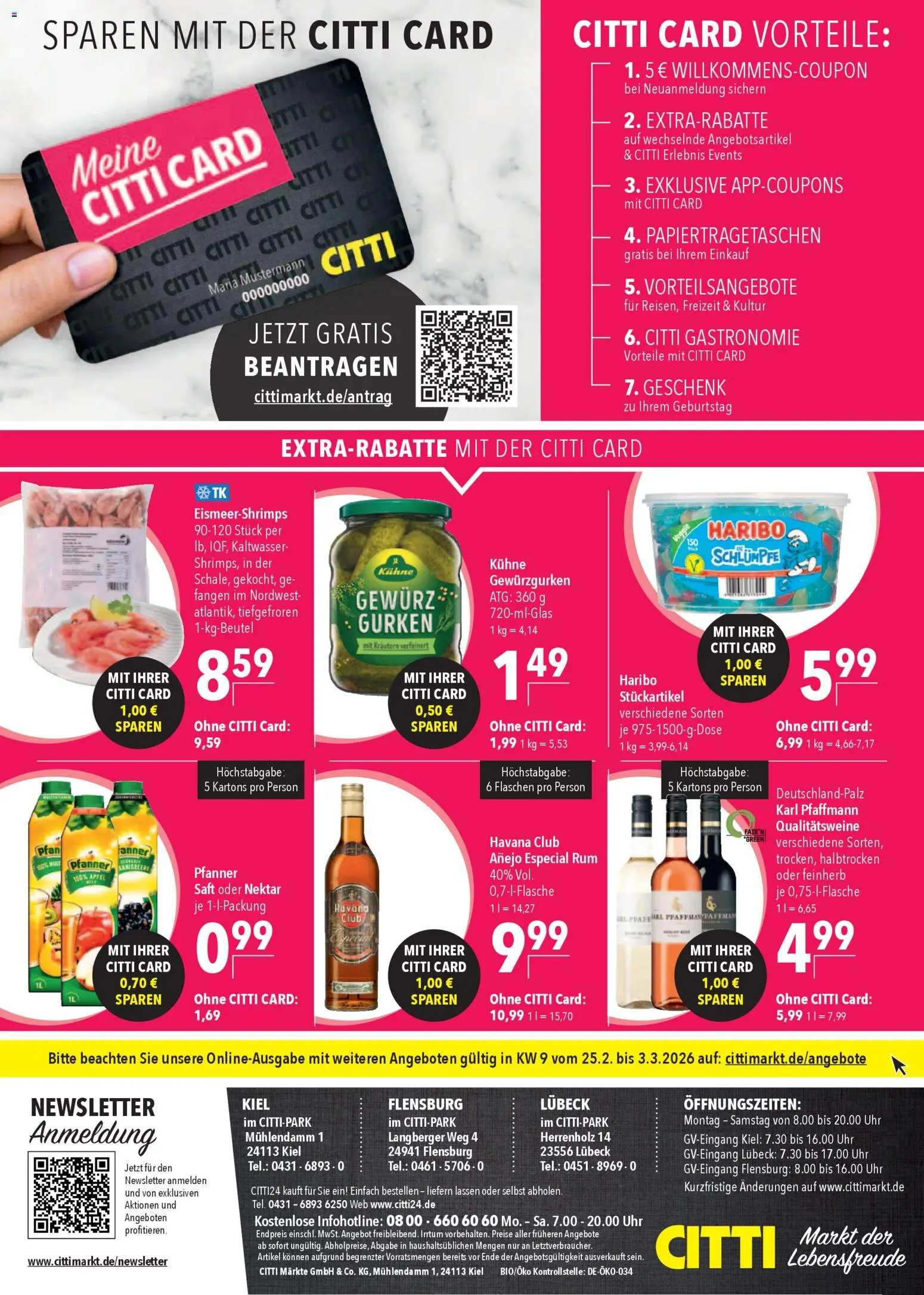 CITTI Markt Prospekt 	 – gültig ab 25.02.2026 | Seite: 26 | Produkte: Havana club, Haribo, Äpfel, Saft