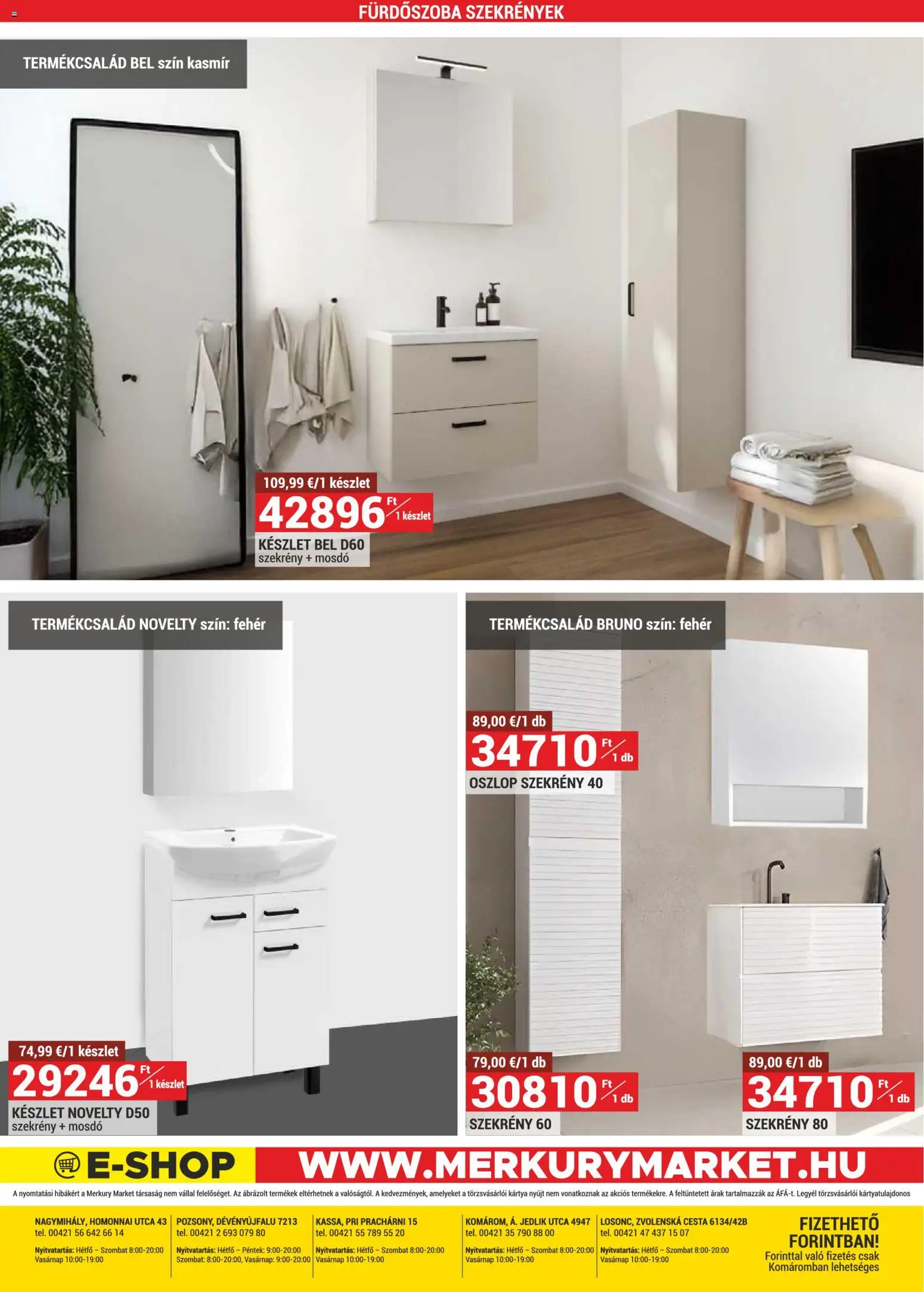 Merkury Market akciós ujság - amely érvényes a következő dátumtól: 01.02.2026 | Oldal: 34 | Termékek: Mosdó, Szekrény, Fürdőszoba