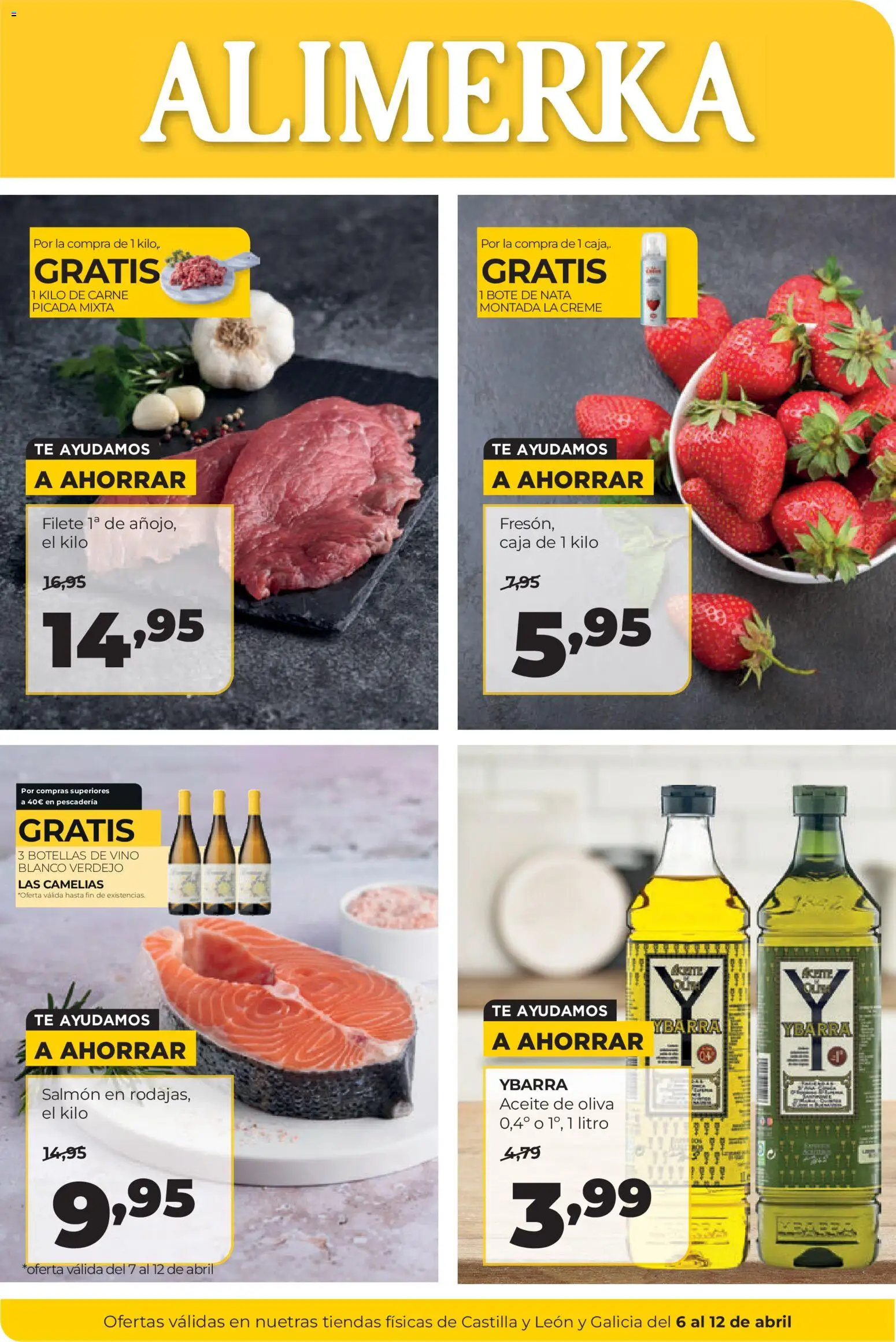 Alimerka folleto Castilla y León │ válido desde el 06.04.2026 | Página: 1 | Productos: Aceite, Té, Filete, Caja