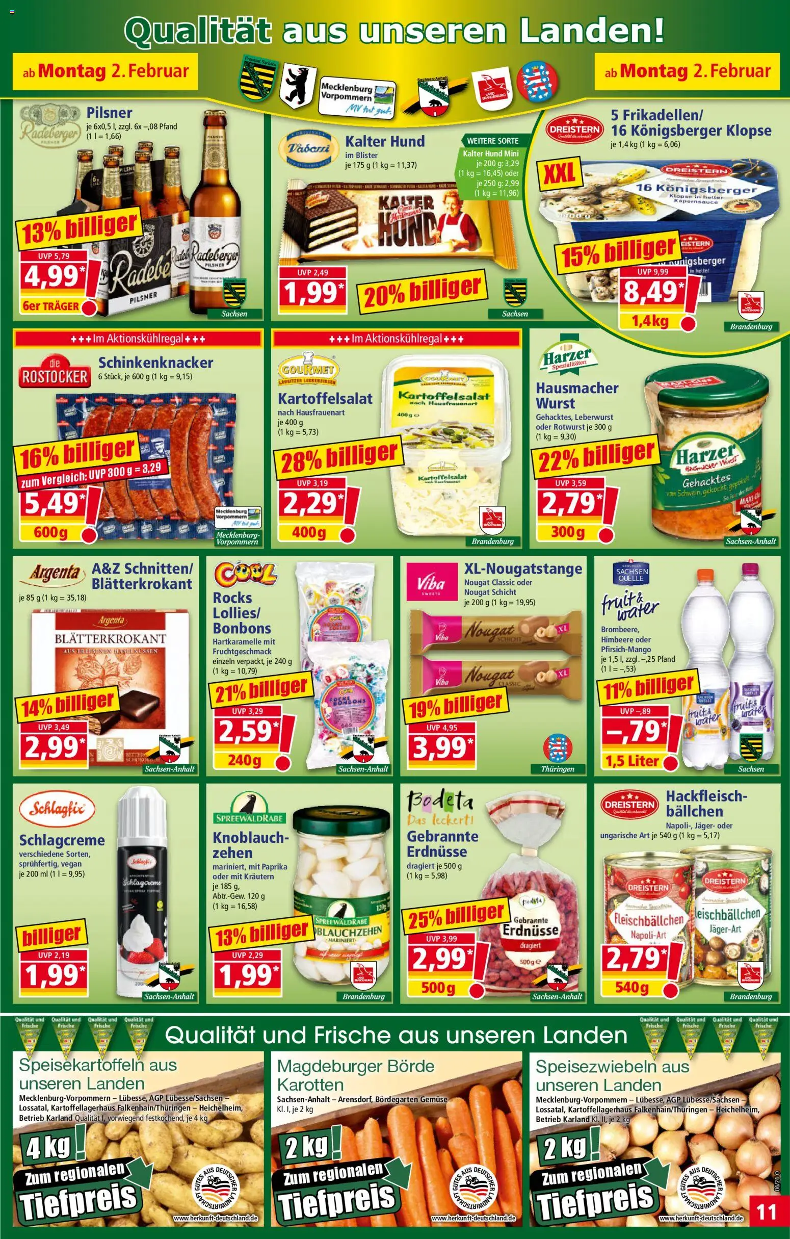 Norma Prospekt 	 – gültig ab 02.02.2026 | Seite: 11 | Produkte: Erdnüsse, Paprika, Wurst, Knoblauch