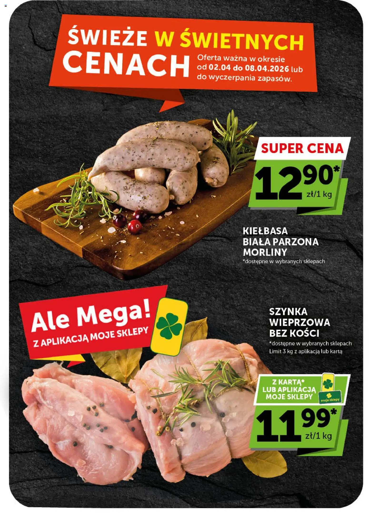 Euro Sklep gazetka od 02.04.2026 | Strona: 4 | Produkty: Kiełbasa, Karta, Szynka wieprzowa, Szynka