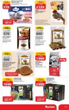 Auchan - Kedvenc Márkáink - amely érvényes a következő dátumtól: 05.02.2026 | Oldal: 11 | Termékek: Macskaeledel, Kutyaeledel, Kacsa