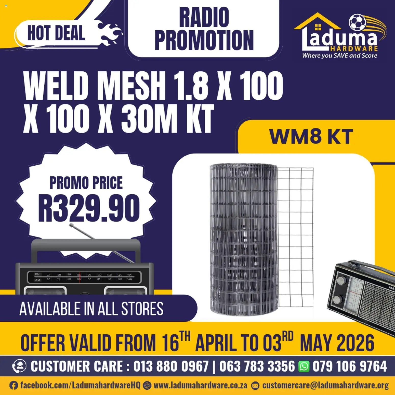 New Laduma Hardware catalogue – valid from 16.04.2026 | Page: 1 | Products: Radio