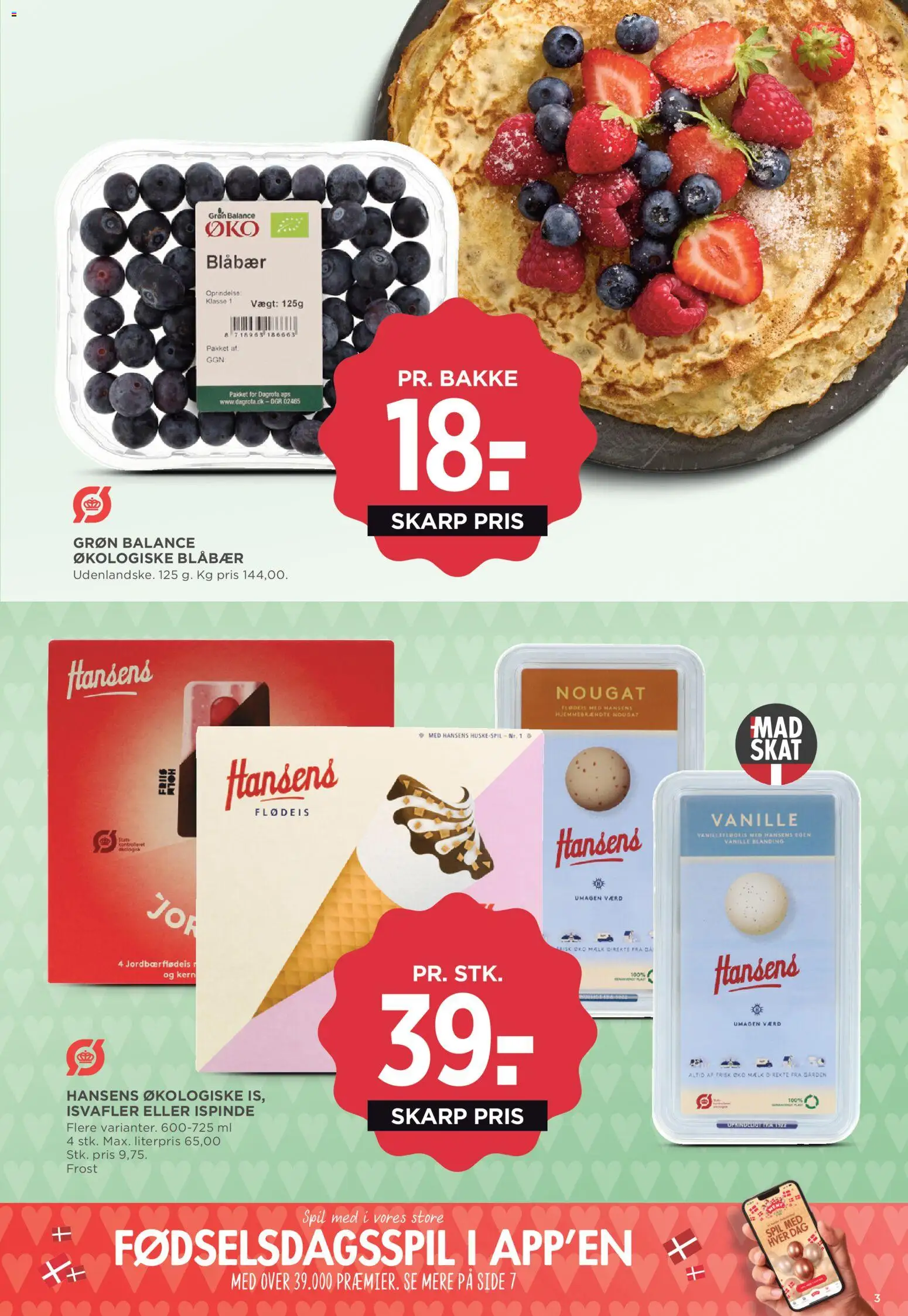 Meny tilbudsavis – gyldig fra 01.05.2026 | Side: 3 | Produkter: Blåbær, Mælk, Isvafler, Nougat