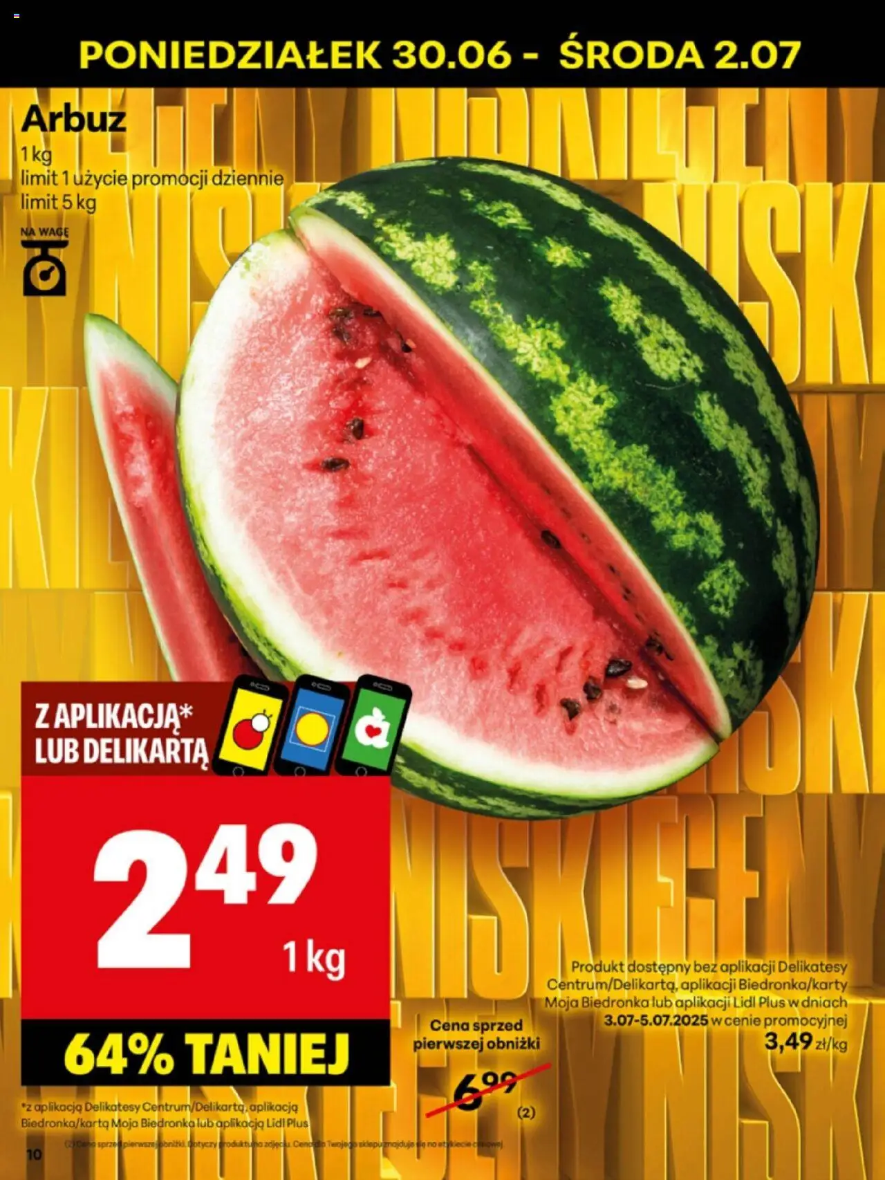 Delikatesy Centrum Gazetka - Sklepy Własne od 30.06.2025 | Strona: 10 | Produkty: Arbuz, Delikatesy
